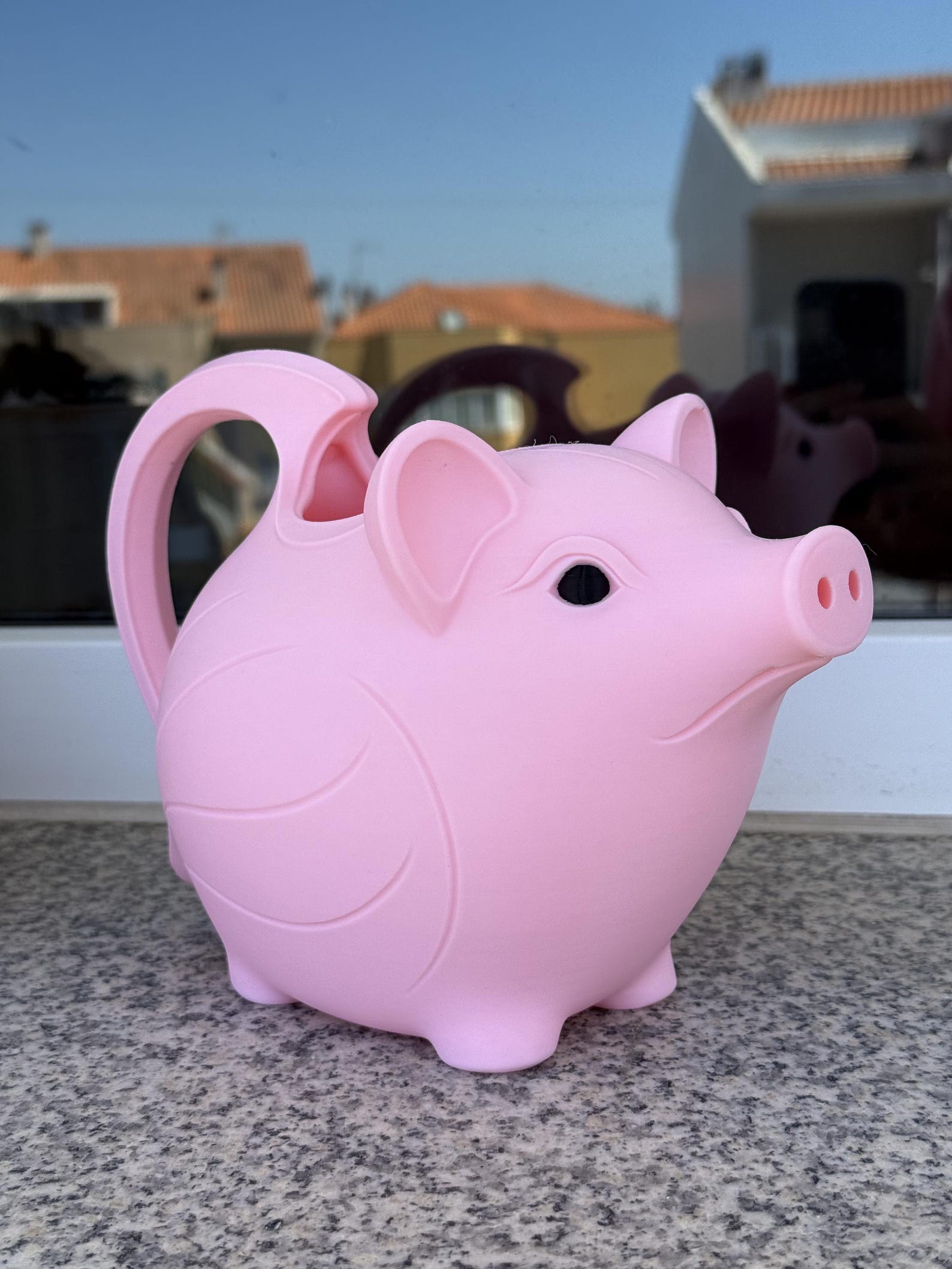 Pig Watering Can, Farm Animal Garden Accessory thumbnail 2