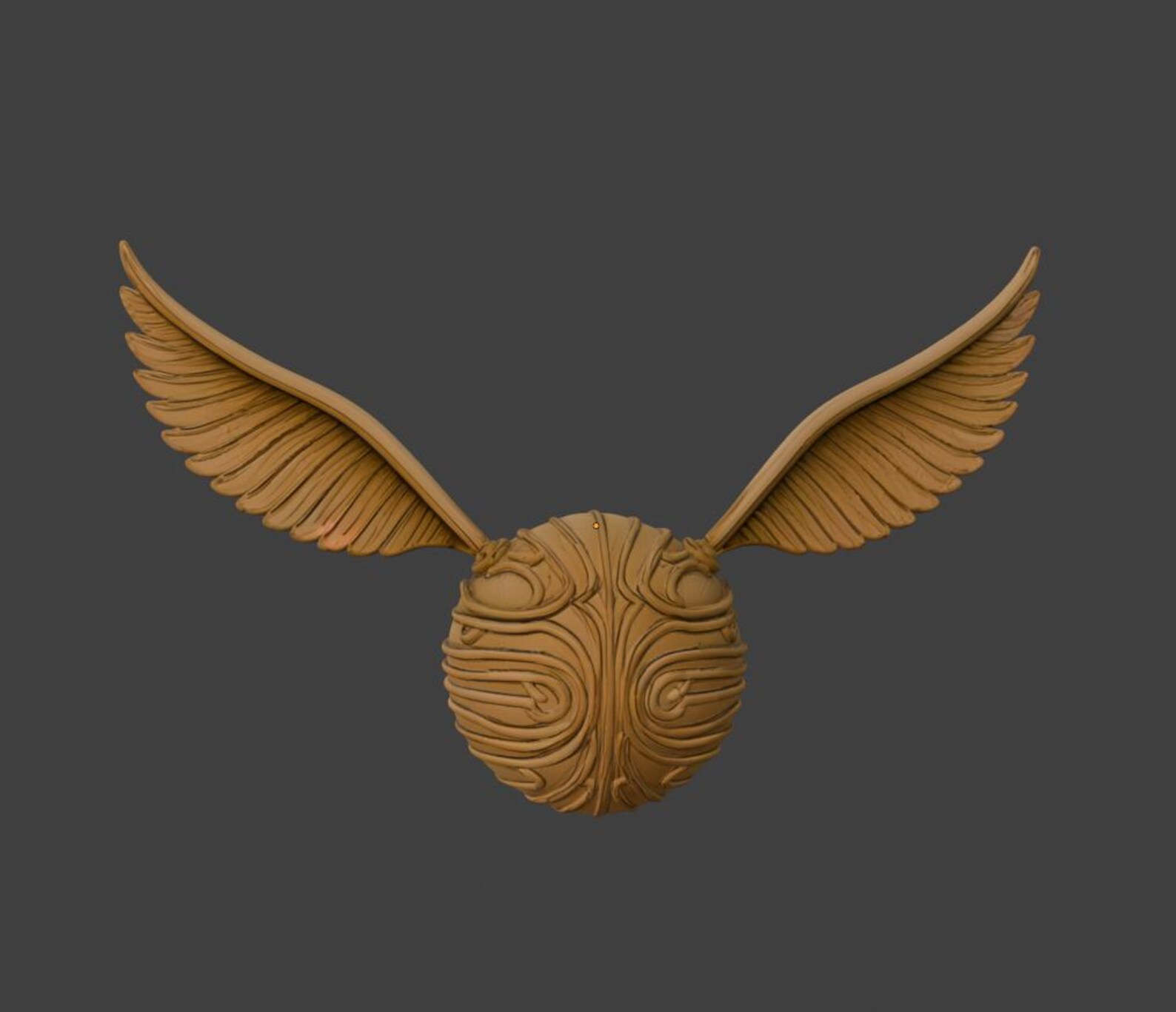 Flying Golden Ball with Wings thumbnail 5