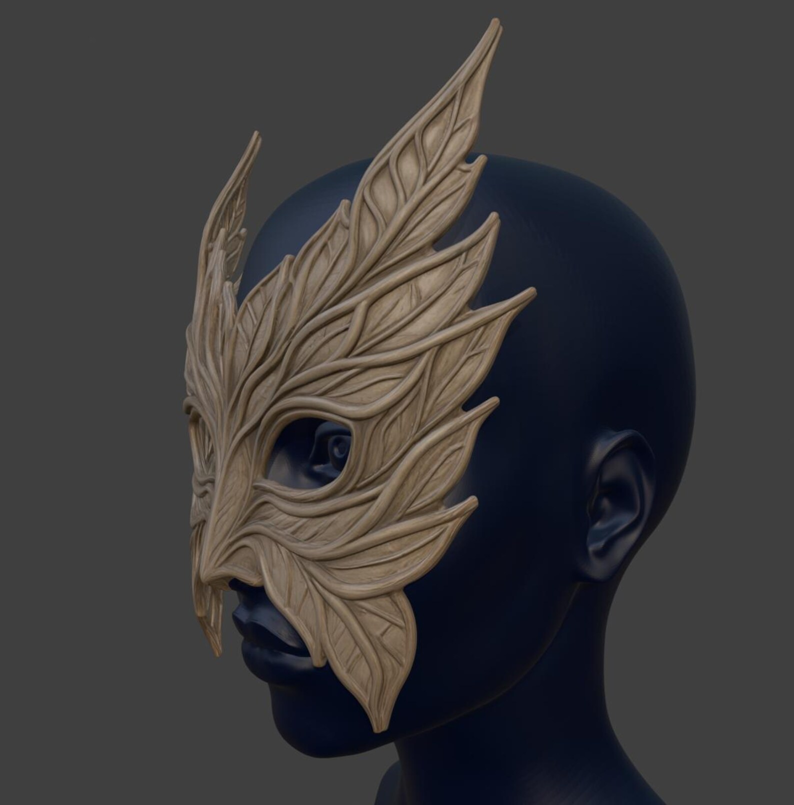 Elven Moonleaf Eye Mask - Cosplay Elf Mask thumbnail 4