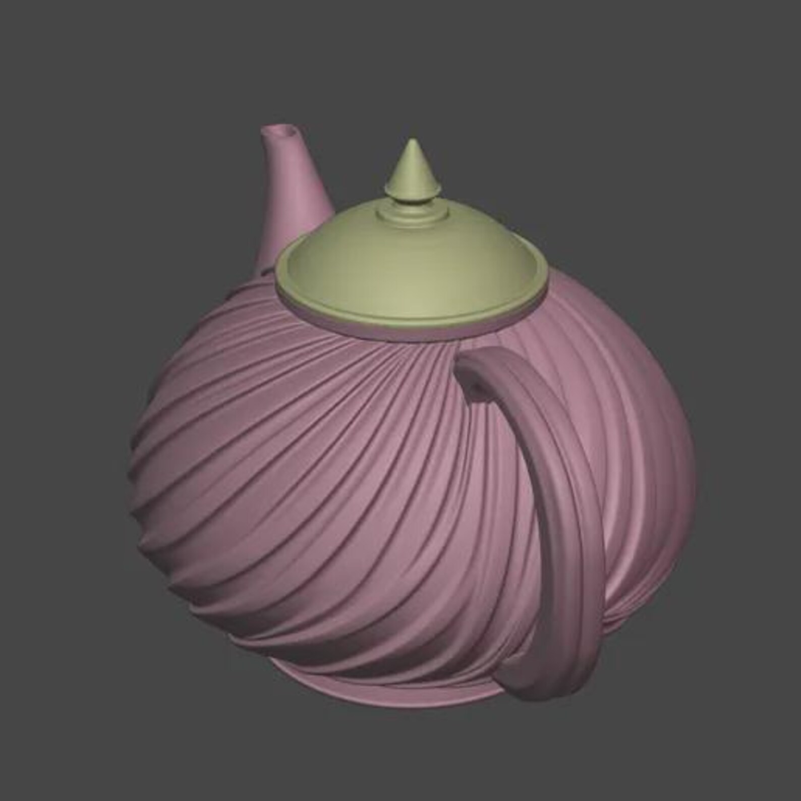 Art Deco Swirl Teapot, Decorative Home Object thumbnail 9
