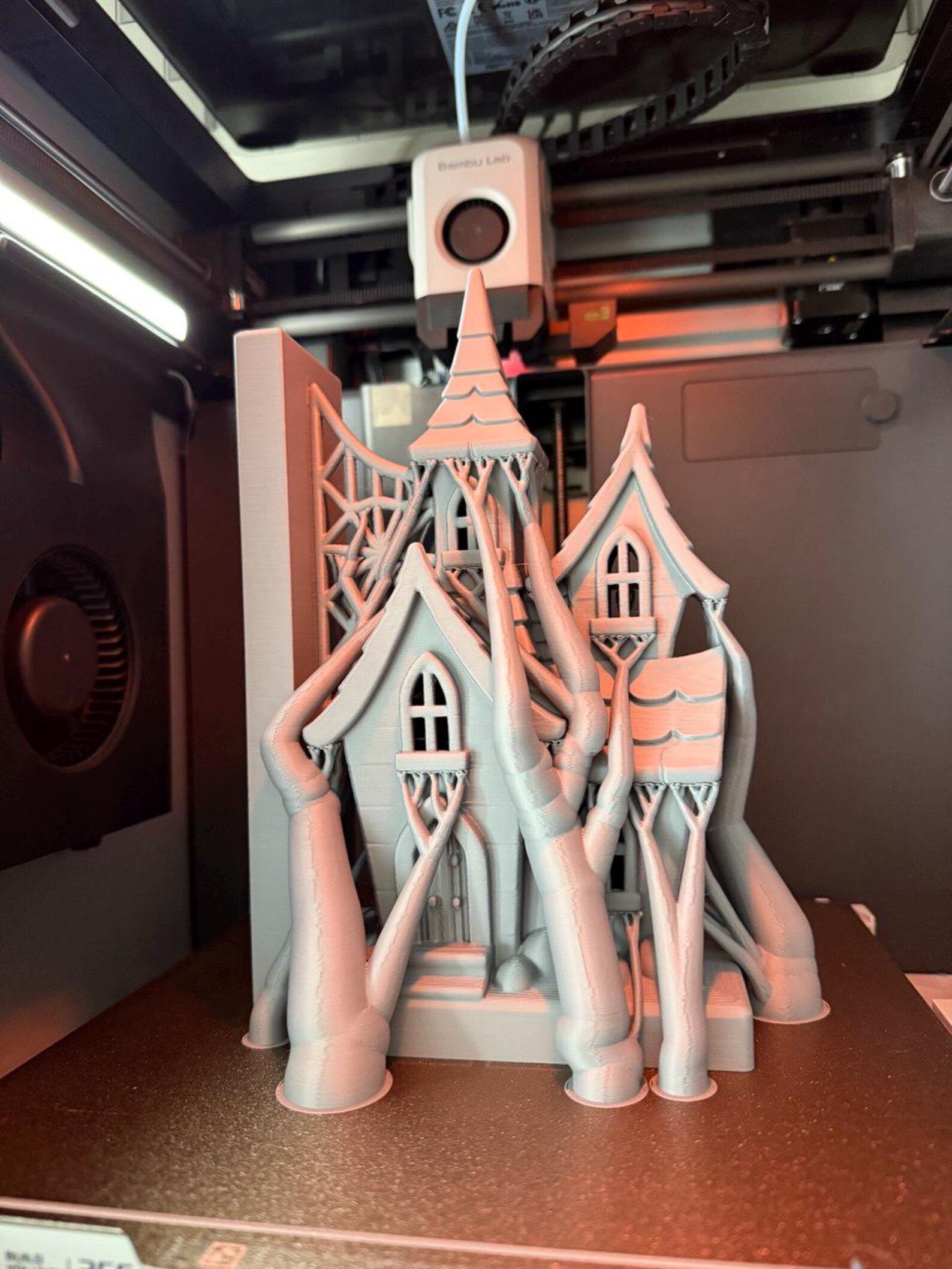 Witch House Bookend - Illuminated Gothic Bookend thumbnail 3