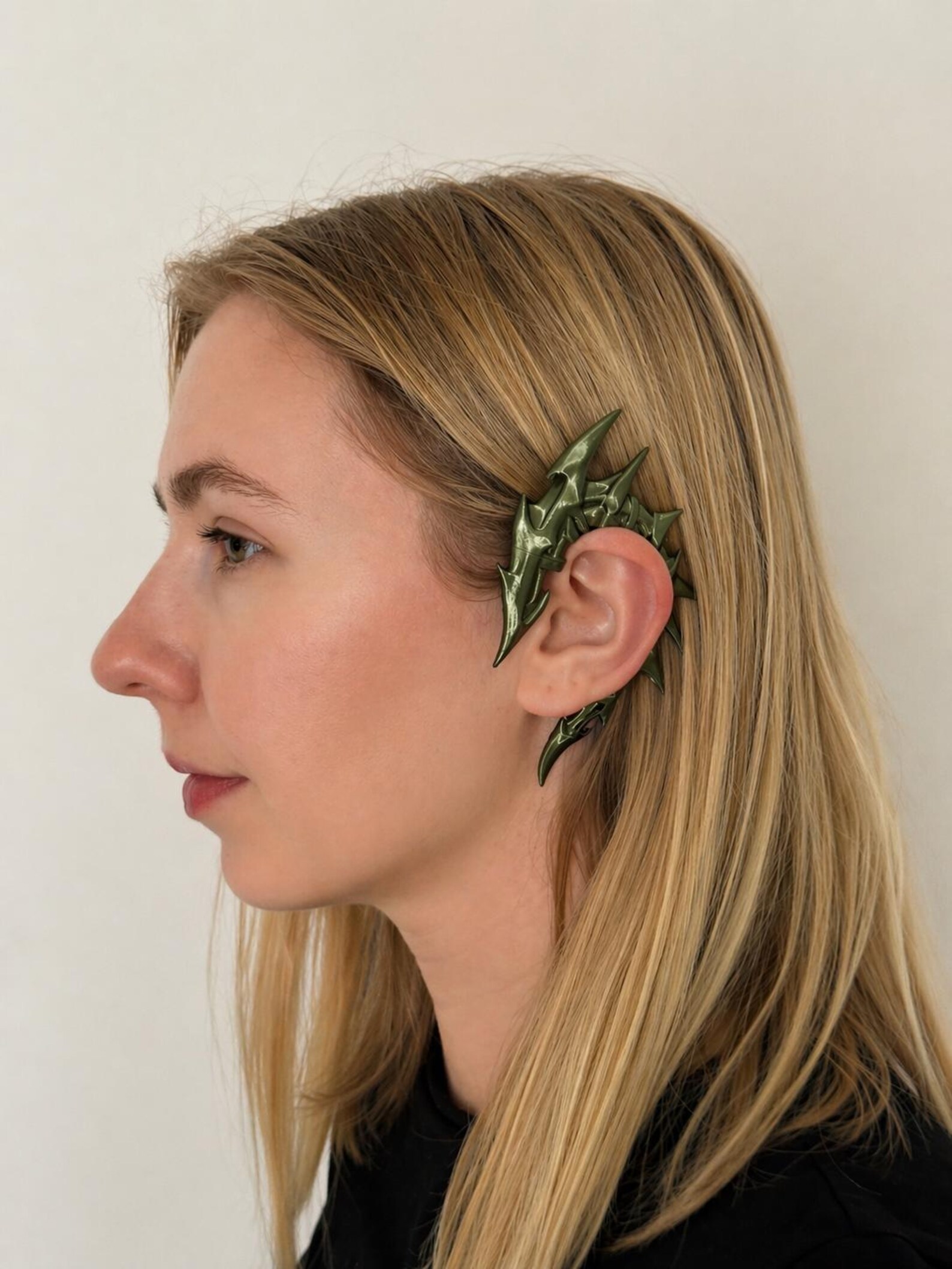 Dragon Bone Ear Cuff, Rave Festival Jewelry thumbnail 2