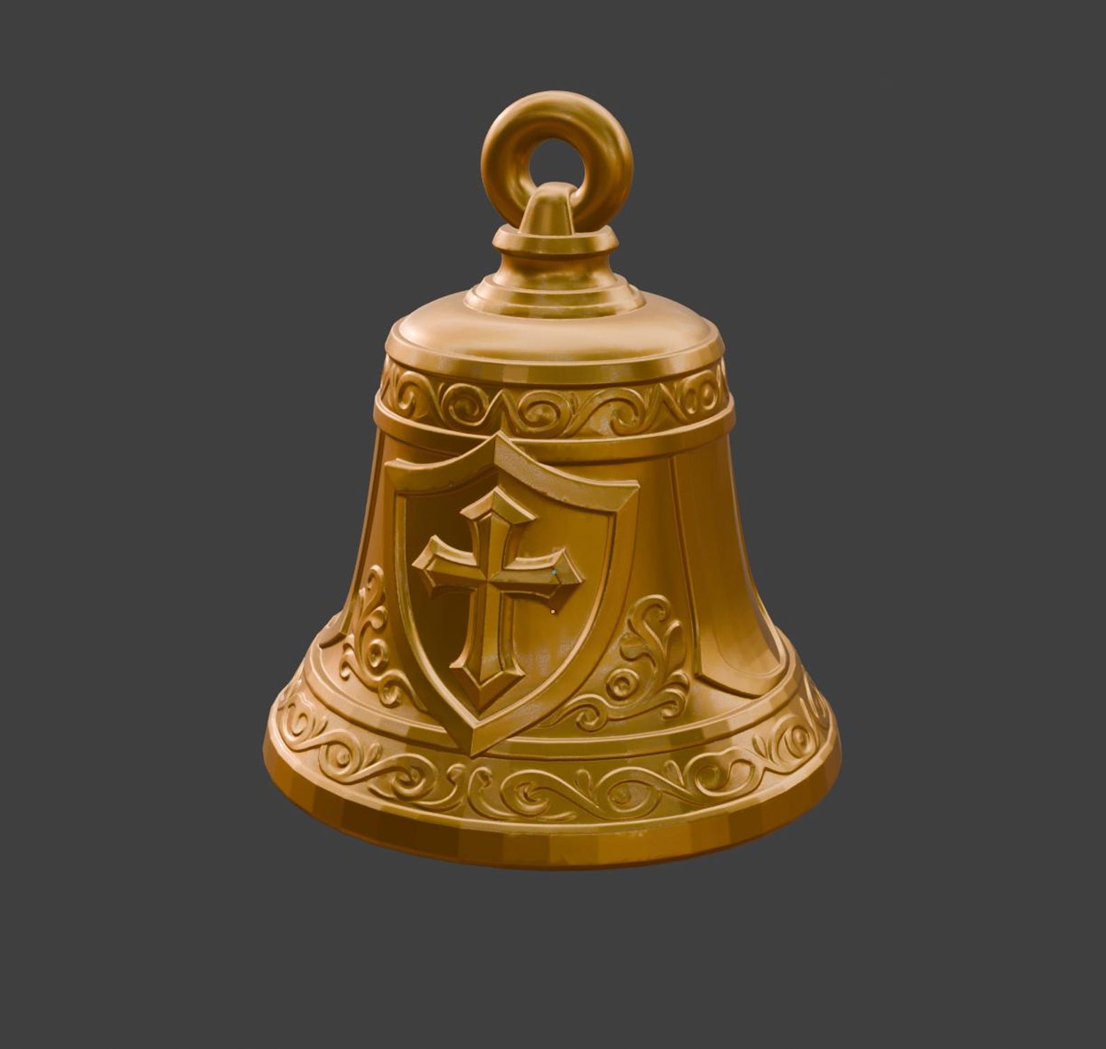Templar Bell, Medieval Knight Bell with Cross thumbnail 4