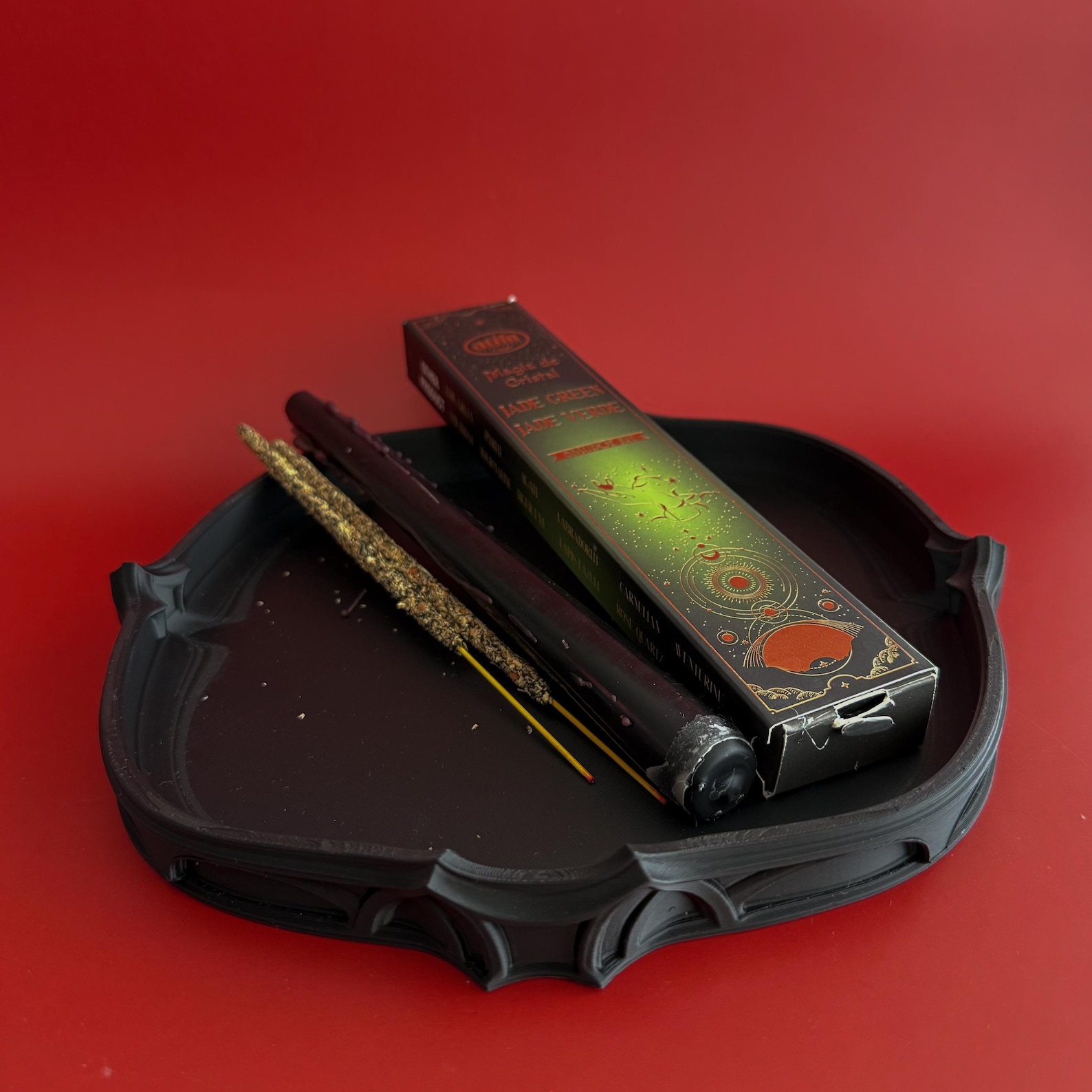Square High Lip Tray, Gothic Catchall Tray Decor