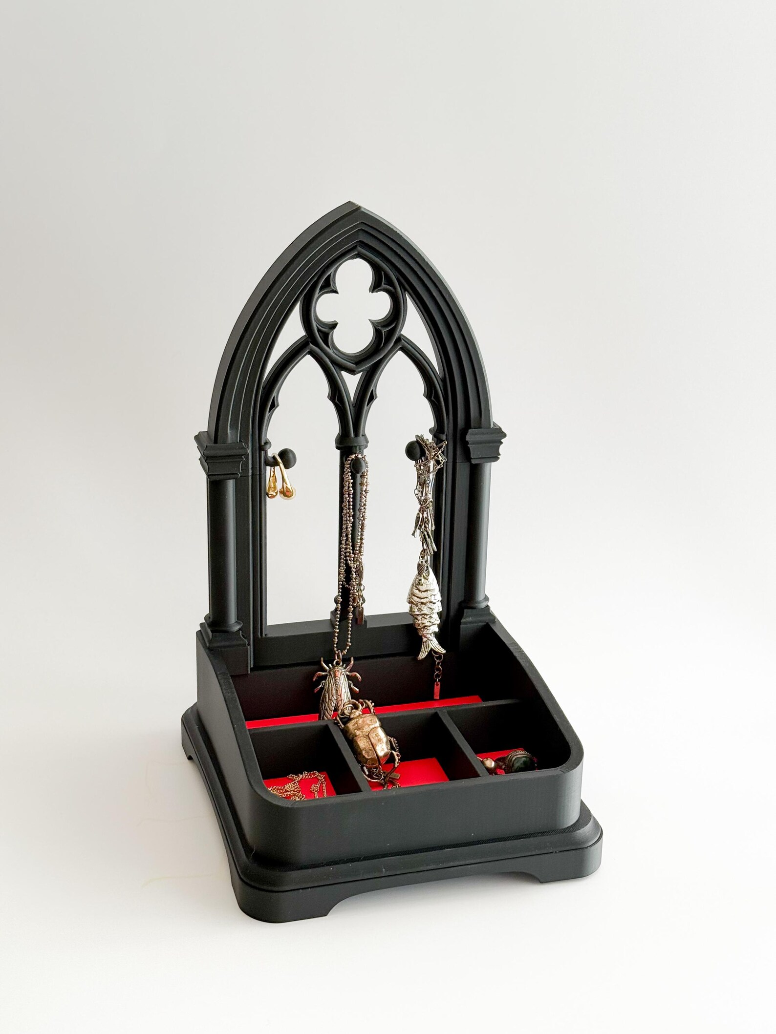 Gothic Jewelry Organizer / Dark Academia Ring & Earring Stand thumbnail 2