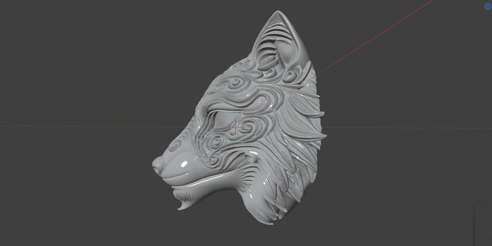 Celtic wolf wall mount - Decorative wolf head thumbnail 7