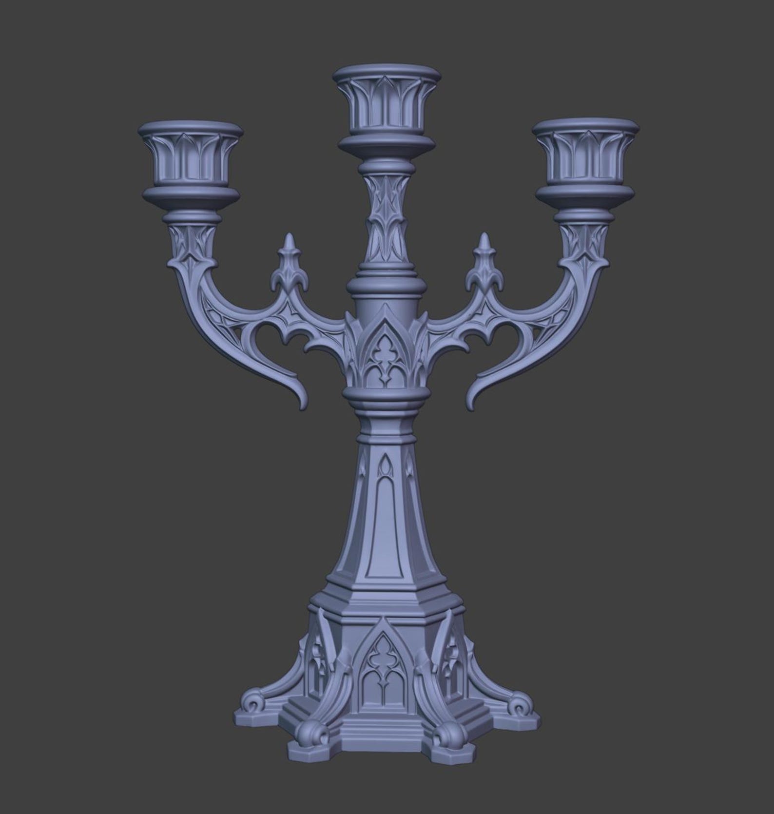 Gothic Candelabra, 3 Arm Candle Holder thumbnail 9