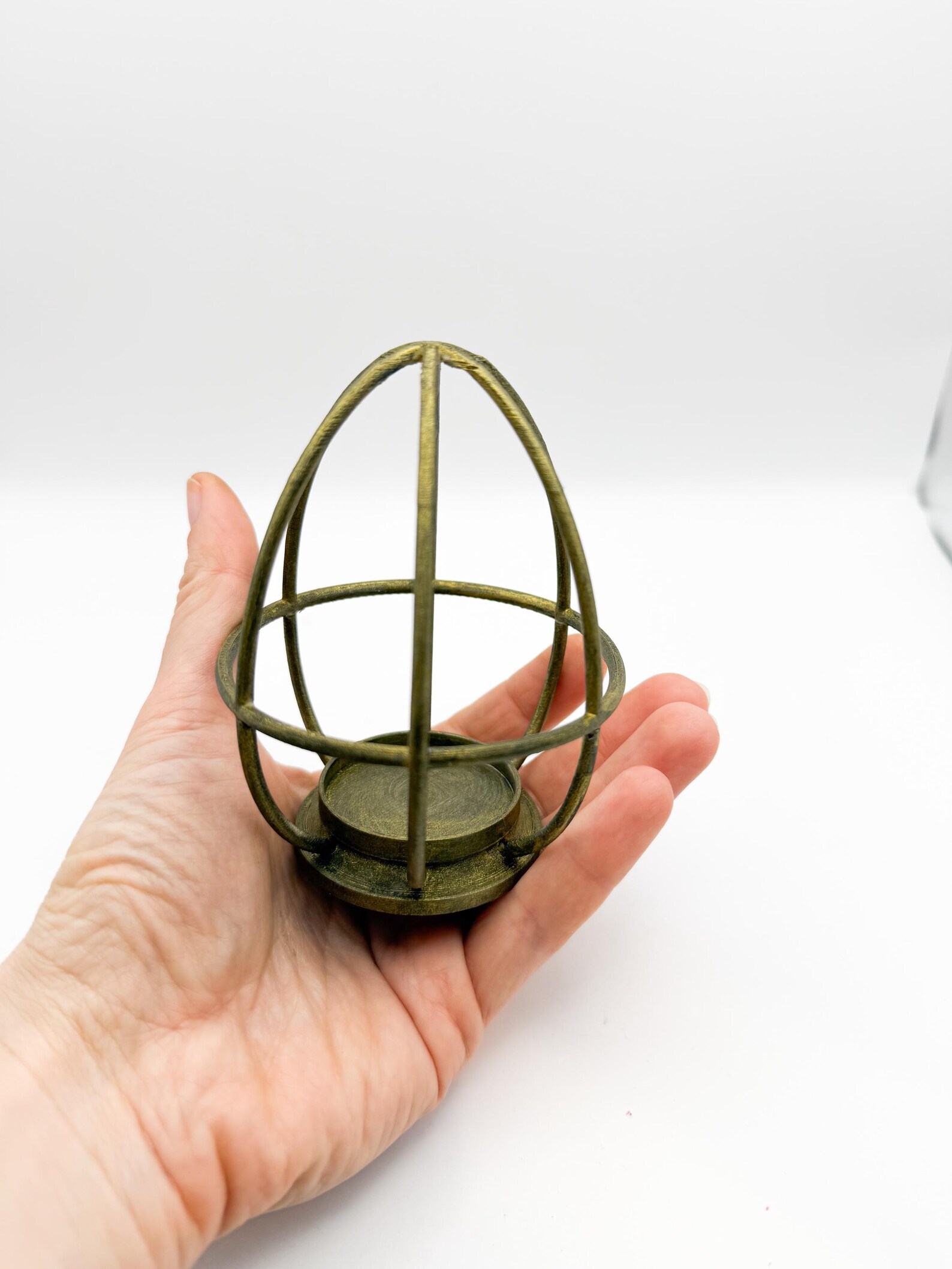 Minimalist Egg Orb Tealight Lantern, Modern Candle Holder thumbnail 6