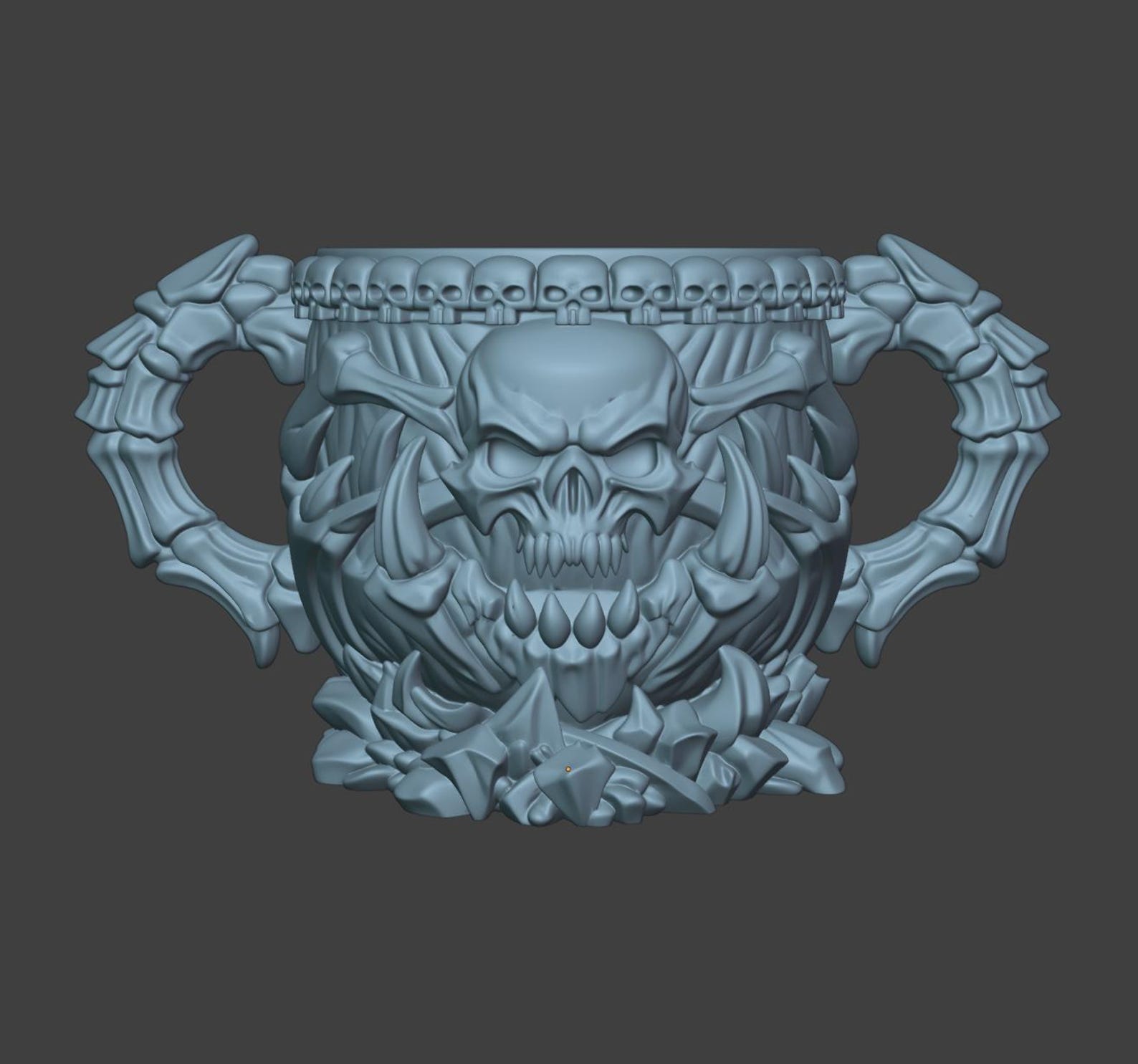 Gothic Skull Goblet, Dark Fantasy Chalice thumbnail 8
