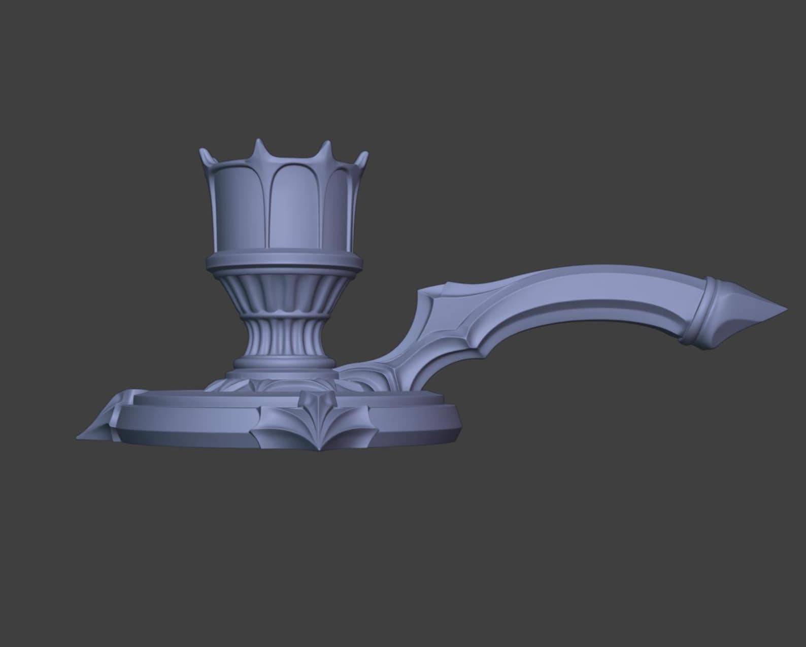 Gothic Candle Holder, Medieval Chamberstick thumbnail 8
