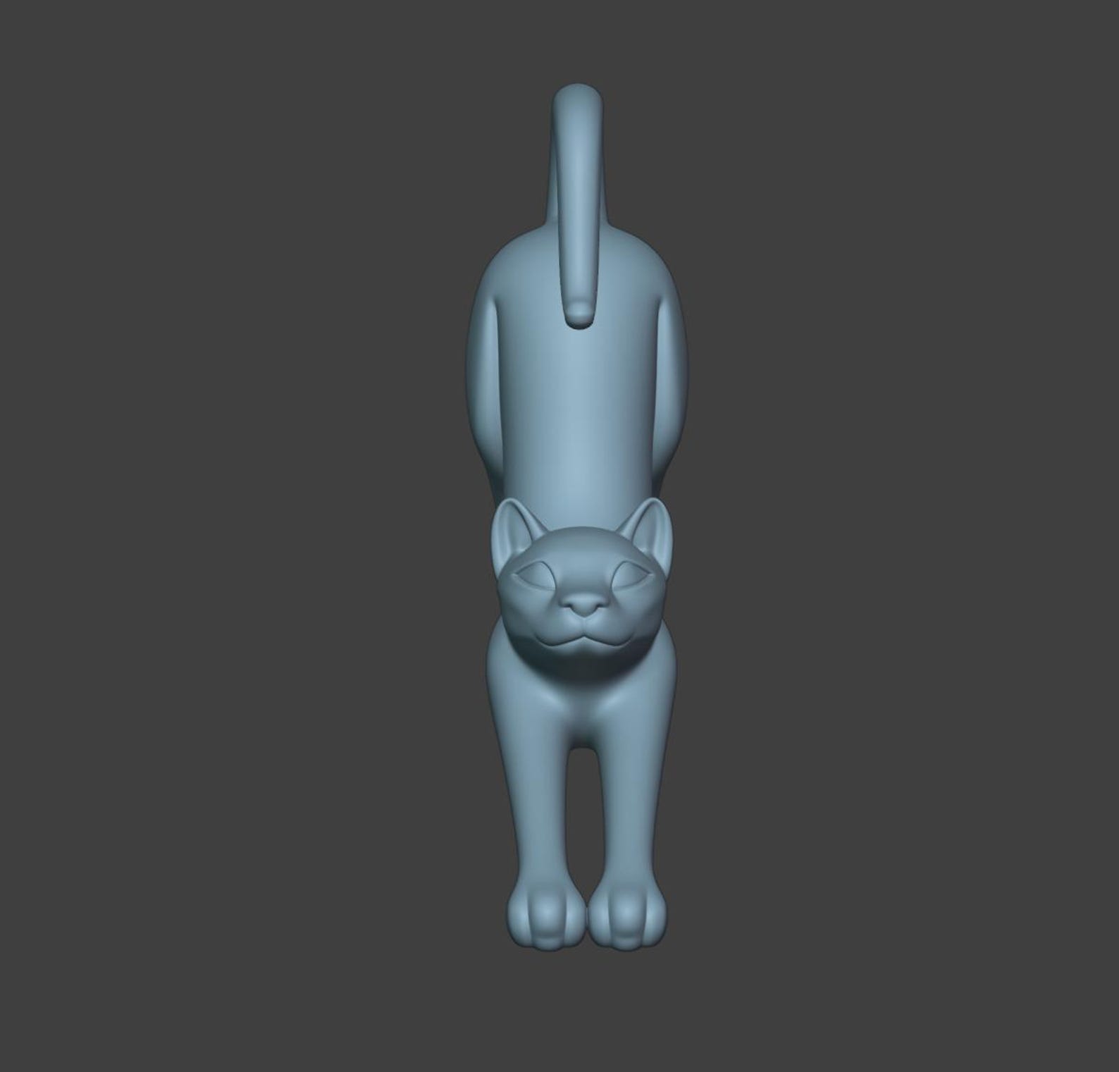 Black Stretching Cat, Minimal Cat Statue thumbnail 6