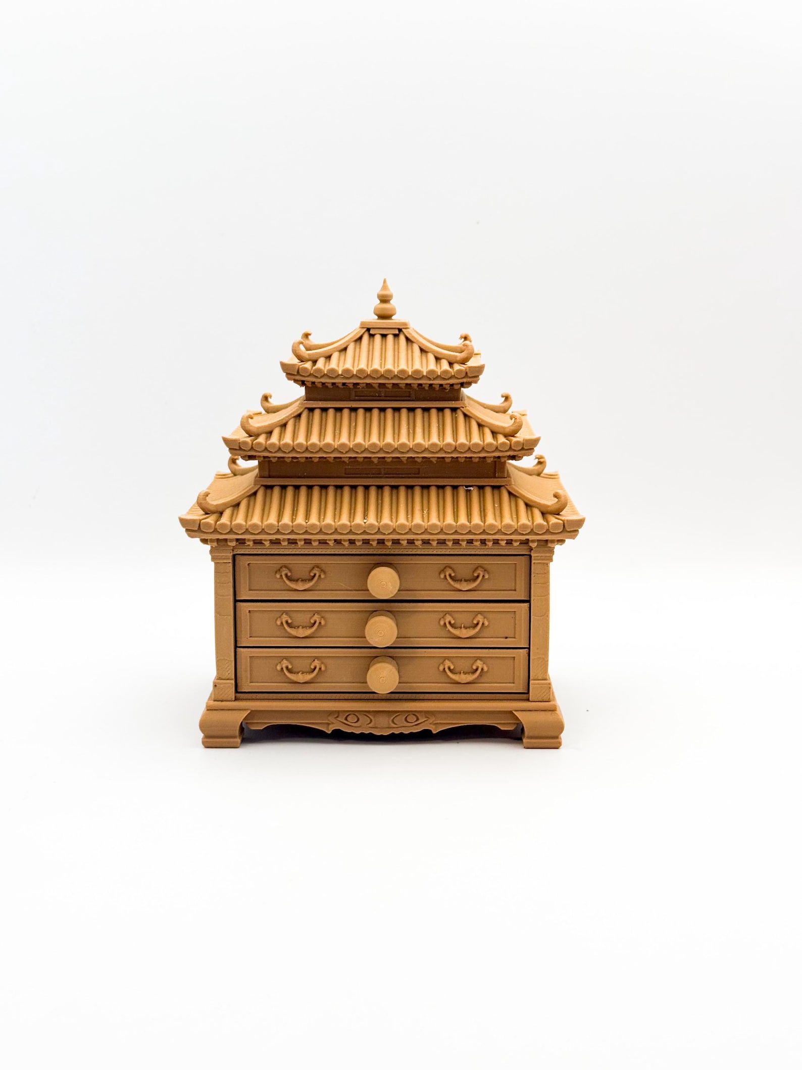 Japanese Pagoda Mini Dresser, Functional Jewelry Box