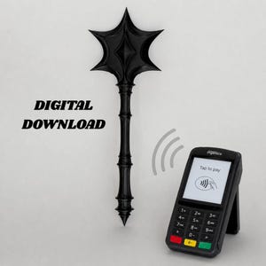Gothic Credit Card Wand Holder STL, Witchy Payment Wand