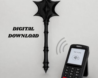 Gothic Credit Card Wand Holder STL, Witchy Payment Wand