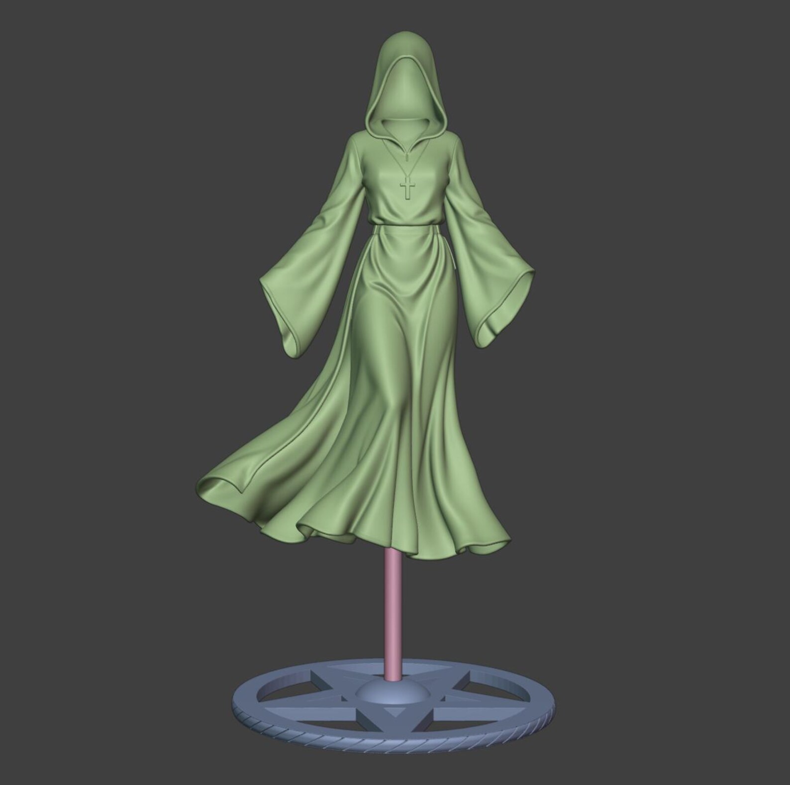 Floating Grim Reaper Lady Statue, Gothic decor thumbnail 10
