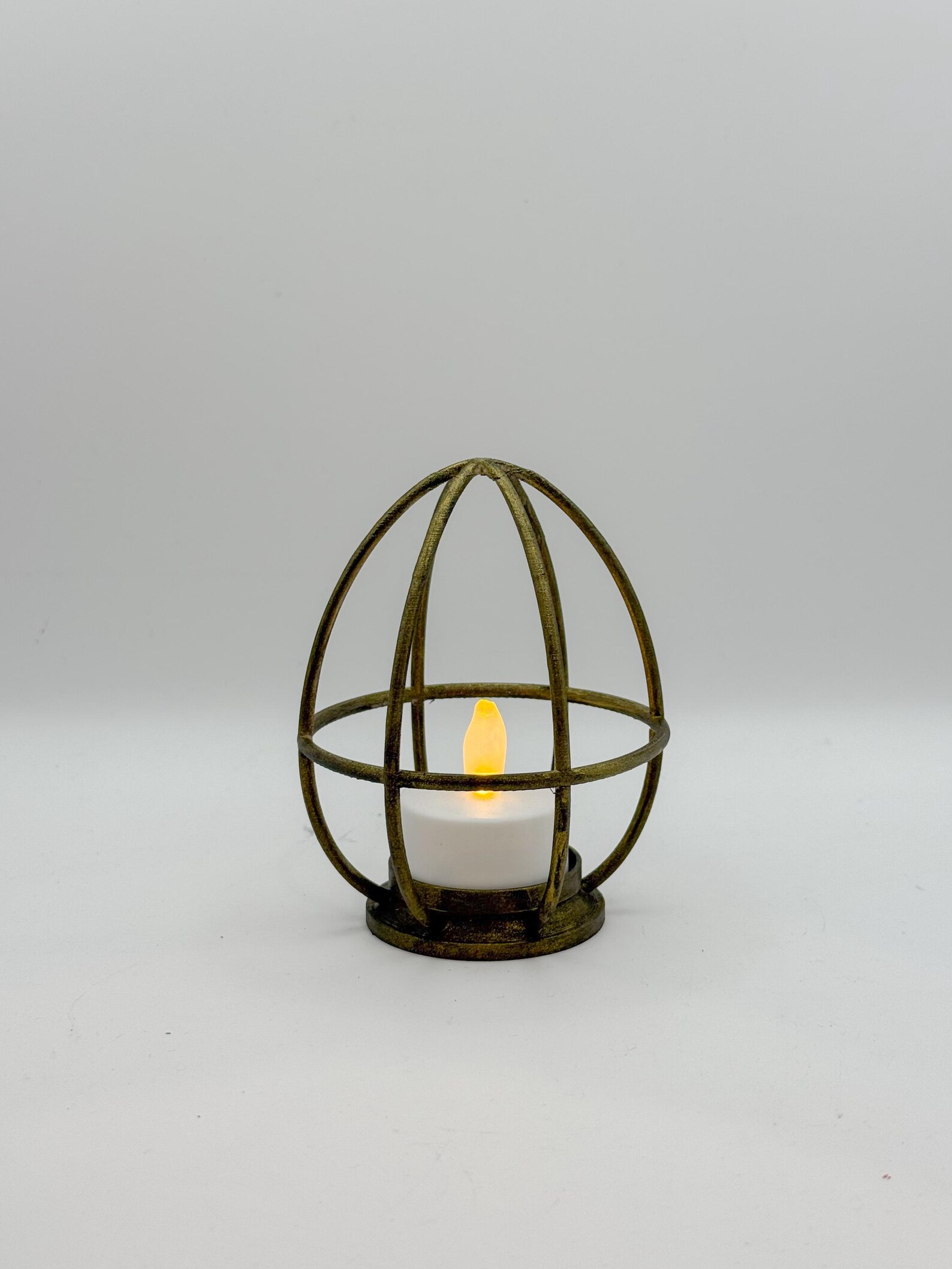 Minimalist Egg Orb Tealight Lantern, Modern Candle Holder thumbnail 5