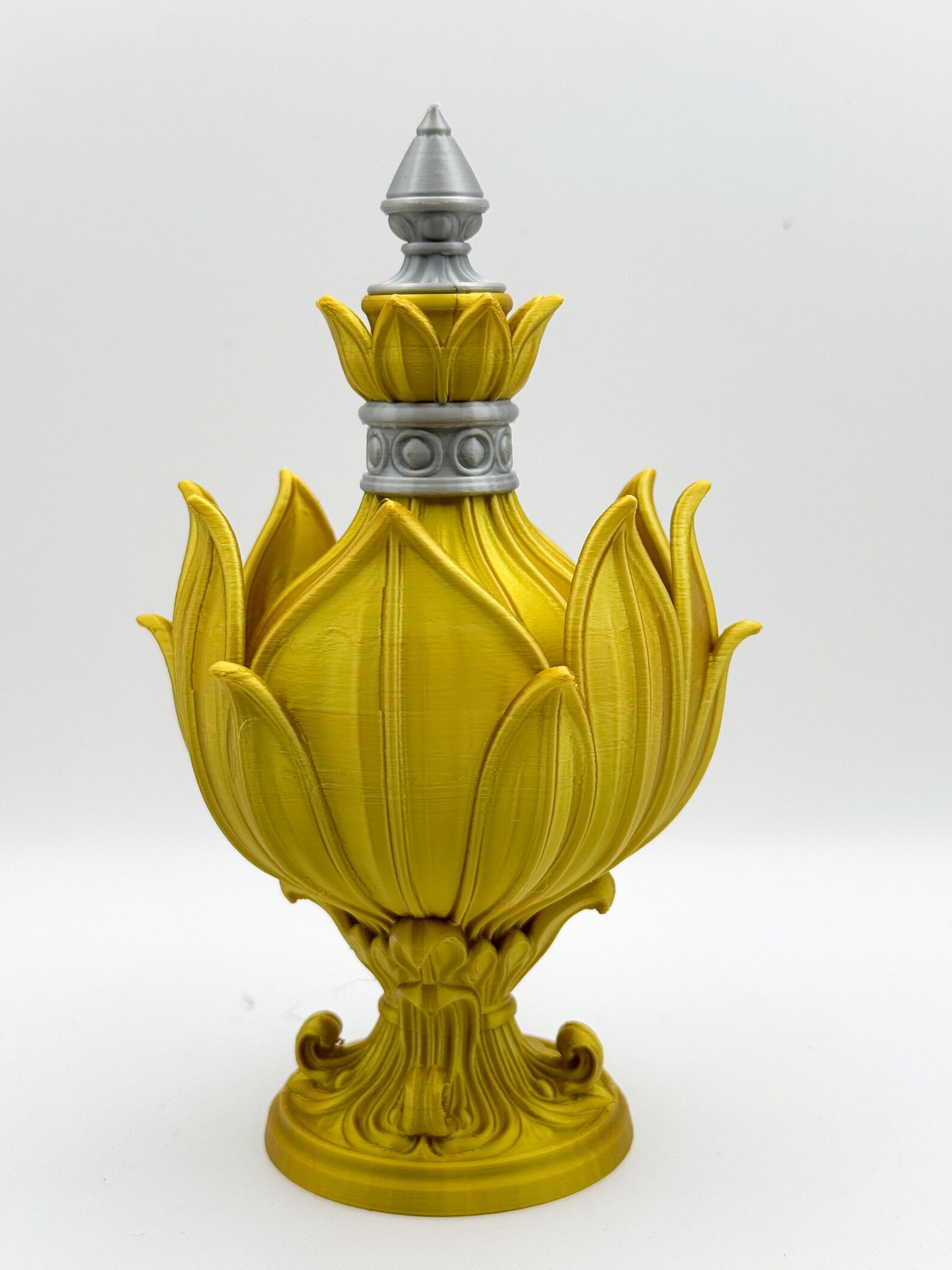 Eternal Thrive Potion Bottle with Lotus Stand, Fantasy Alchemy Flask thumbnail 2