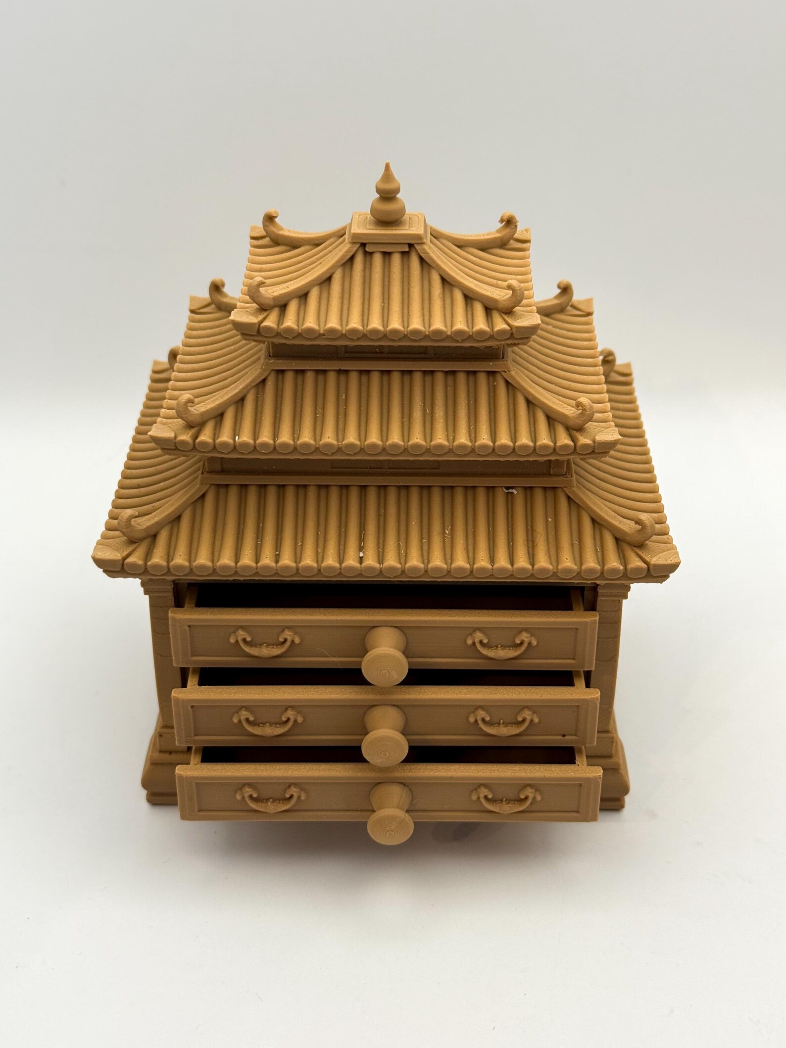 Japanese Pagoda Mini Dresser, Functional Jewelry Box thumbnail 5