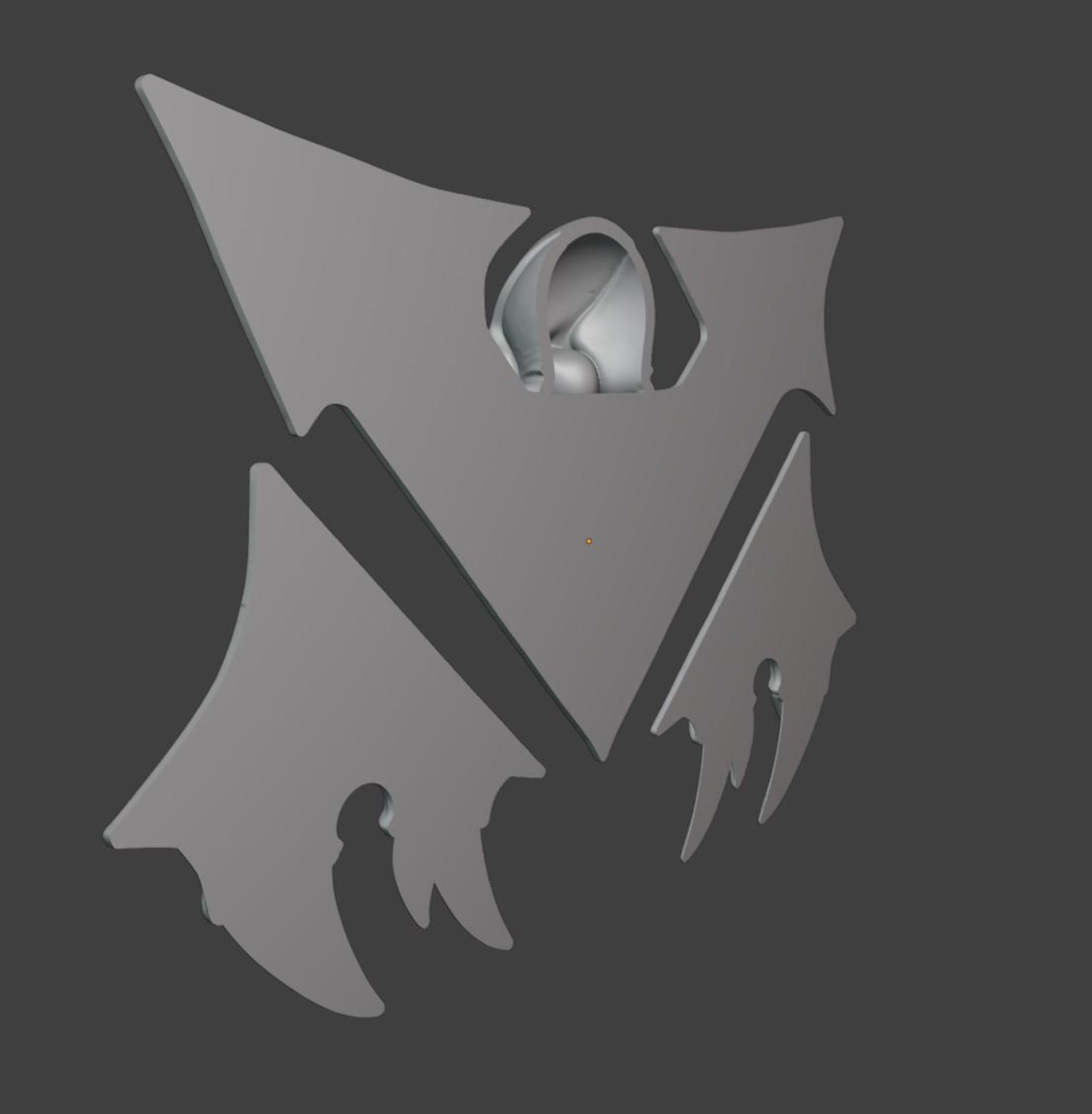 Dark fantasy Skull Emblem - Gothic book cover ornament thumbnail 7