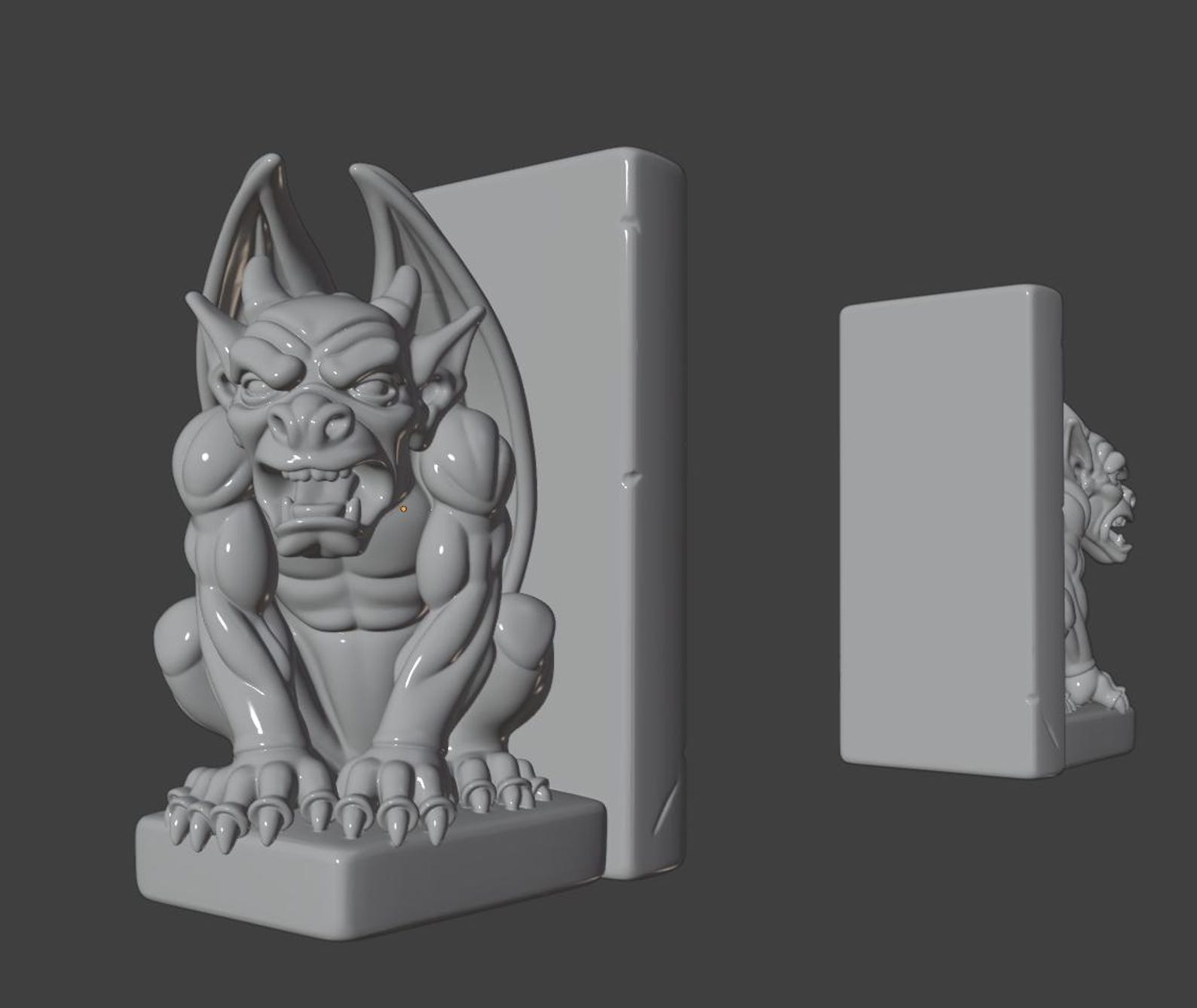 Gargoyle Bookends Statue, Gothic Book Holder thumbnail 10