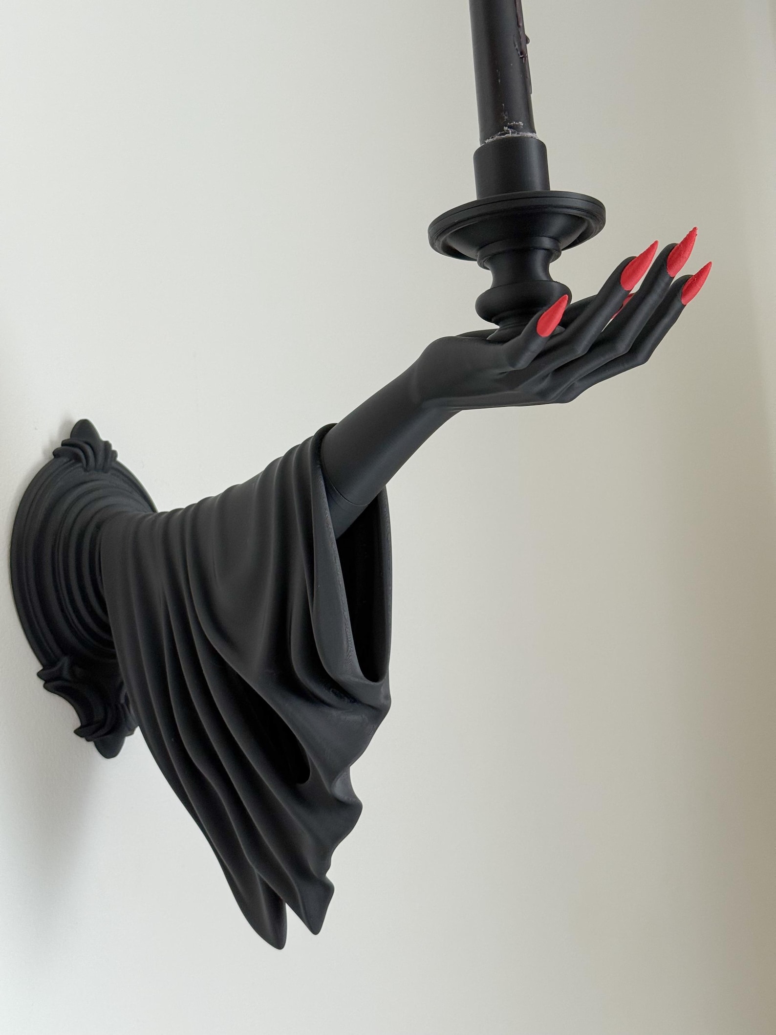 Vampire Hand Wall Candle Holder, Gothic Wall Sconce thumbnail 4