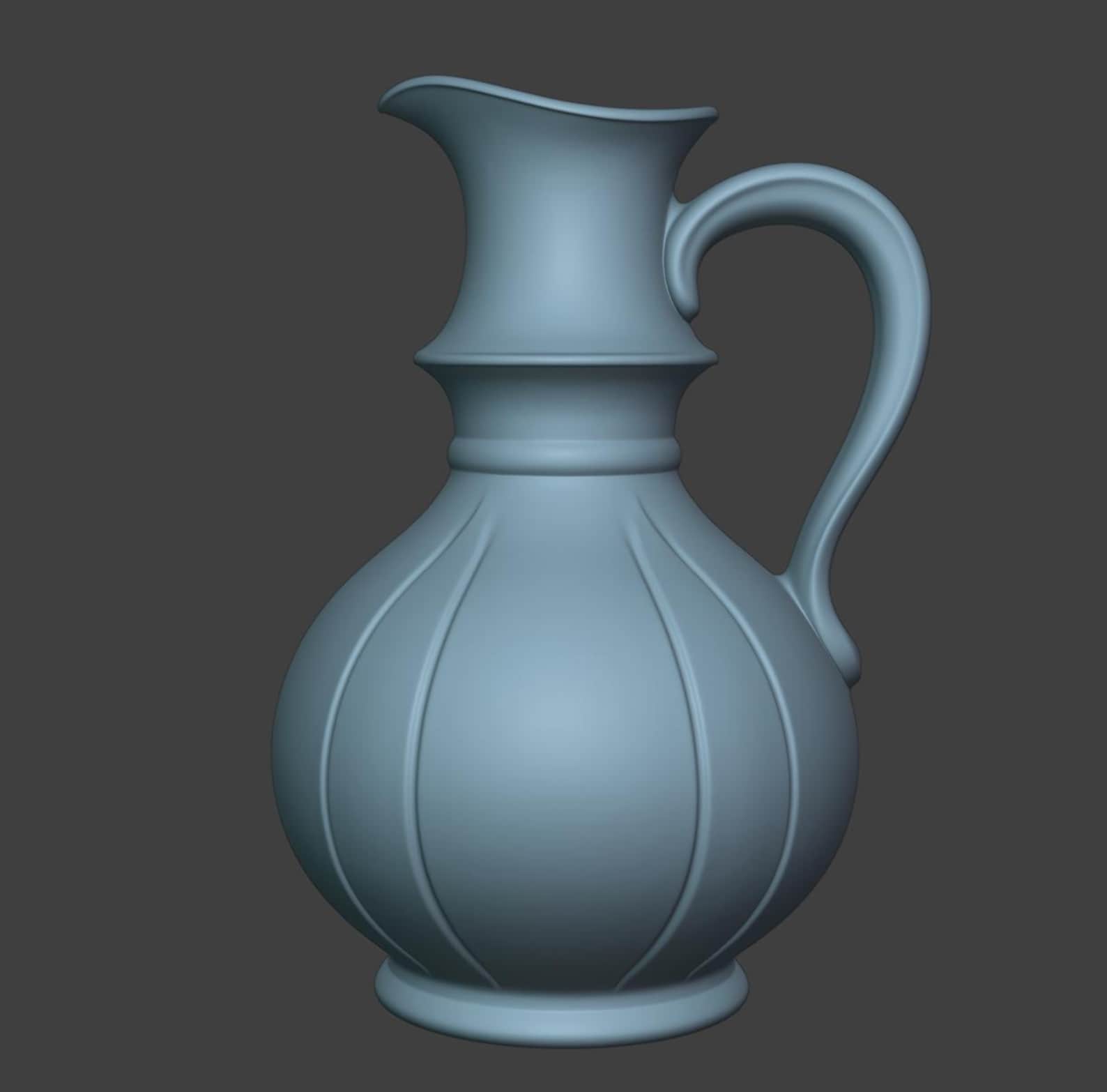 Gothic Narrow Neck Jug, Medieval Pitcher Vase thumbnail 6