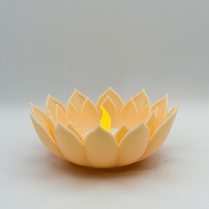 Portacandele Lotus STL, ciotola decorativa per l'arredamento della casa e la meditazione
