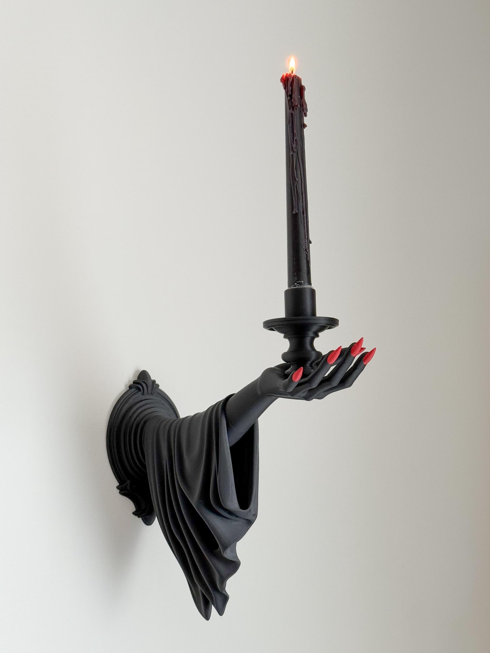 Vampire Hand Wall Candle Holder, Gothic Wall Sconce thumbnail 6