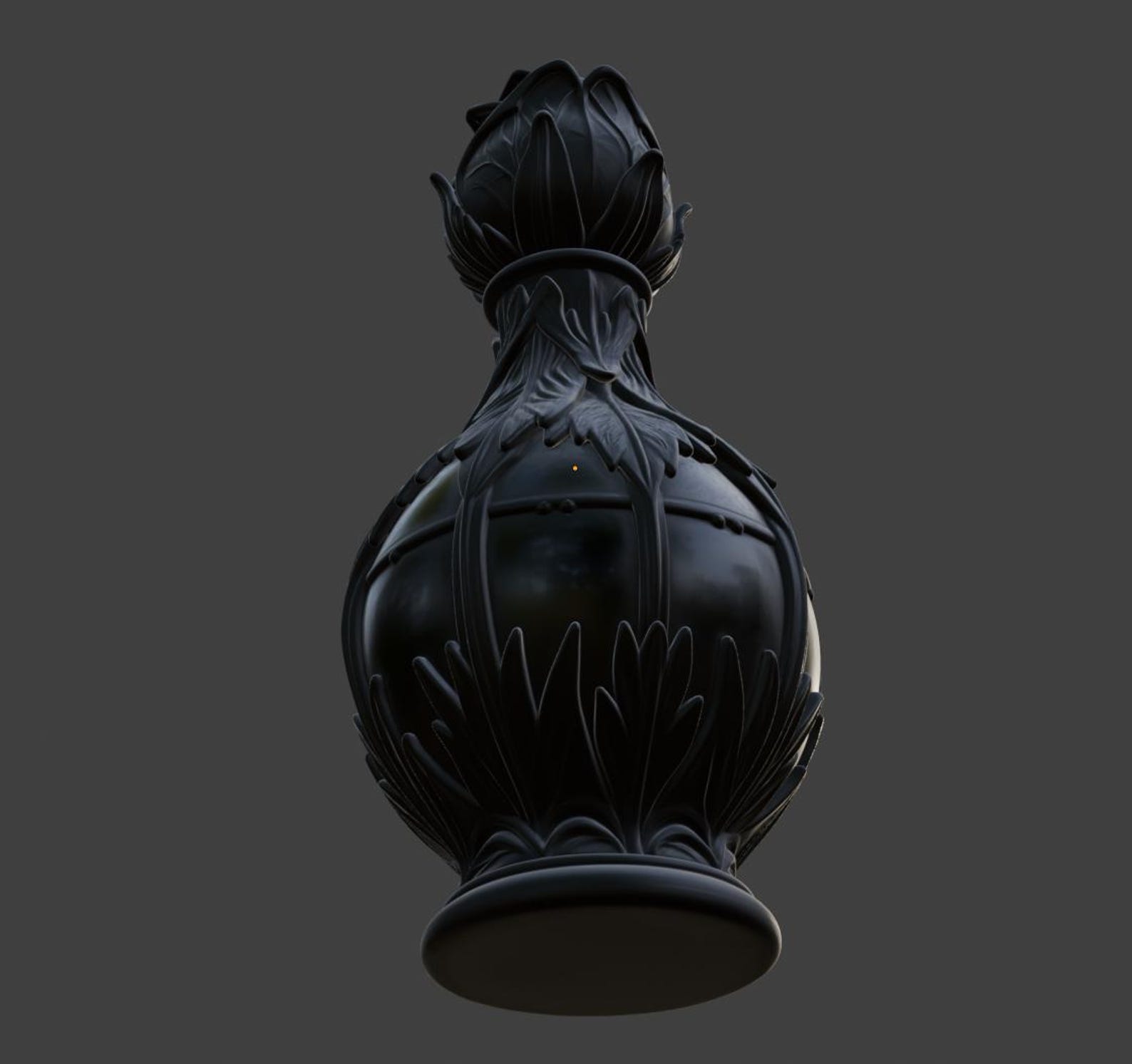 Black Rose Potion Bottle / Gothic Fantasy Decor Vase thumbnail 7