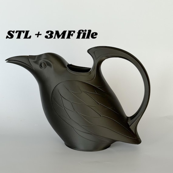Raven Watering Can STL, Gothic Cottagecore Garden Decor