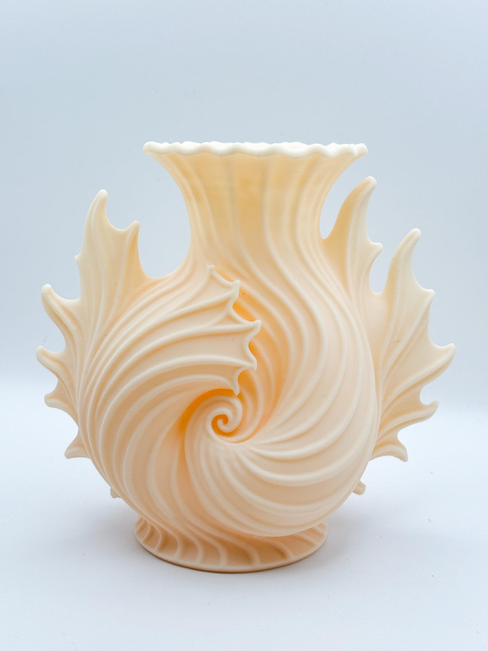 Seashell Spiral Vase, Ocean Coastal Decor Vase thumbnail 5