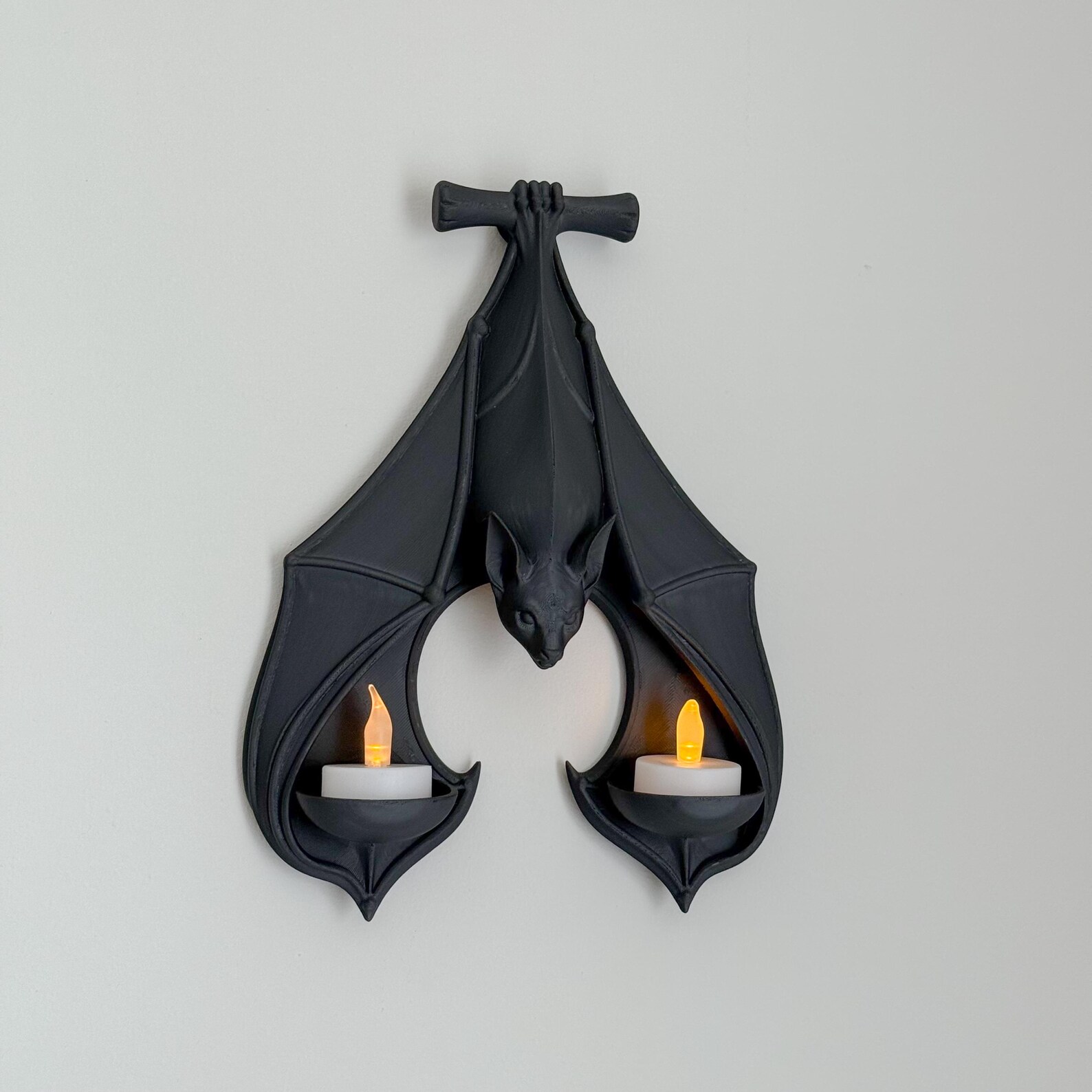 Bat Wall Sconce, Gothic Tealight Candle Holder thumbnail 6