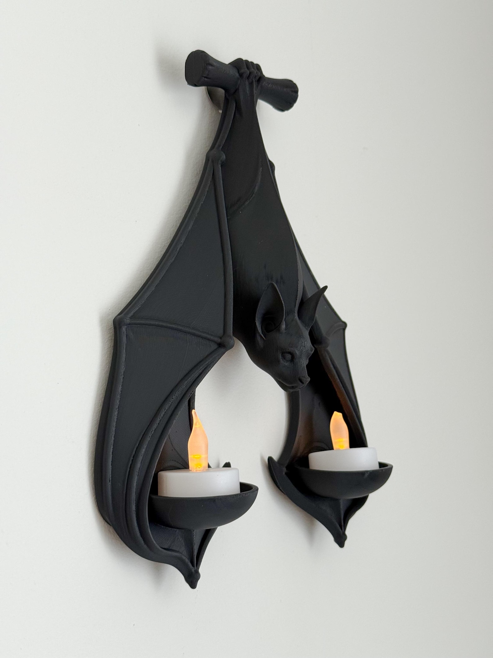 Bat Wall Sconce, Gothic Tealight Candle Holder thumbnail 5