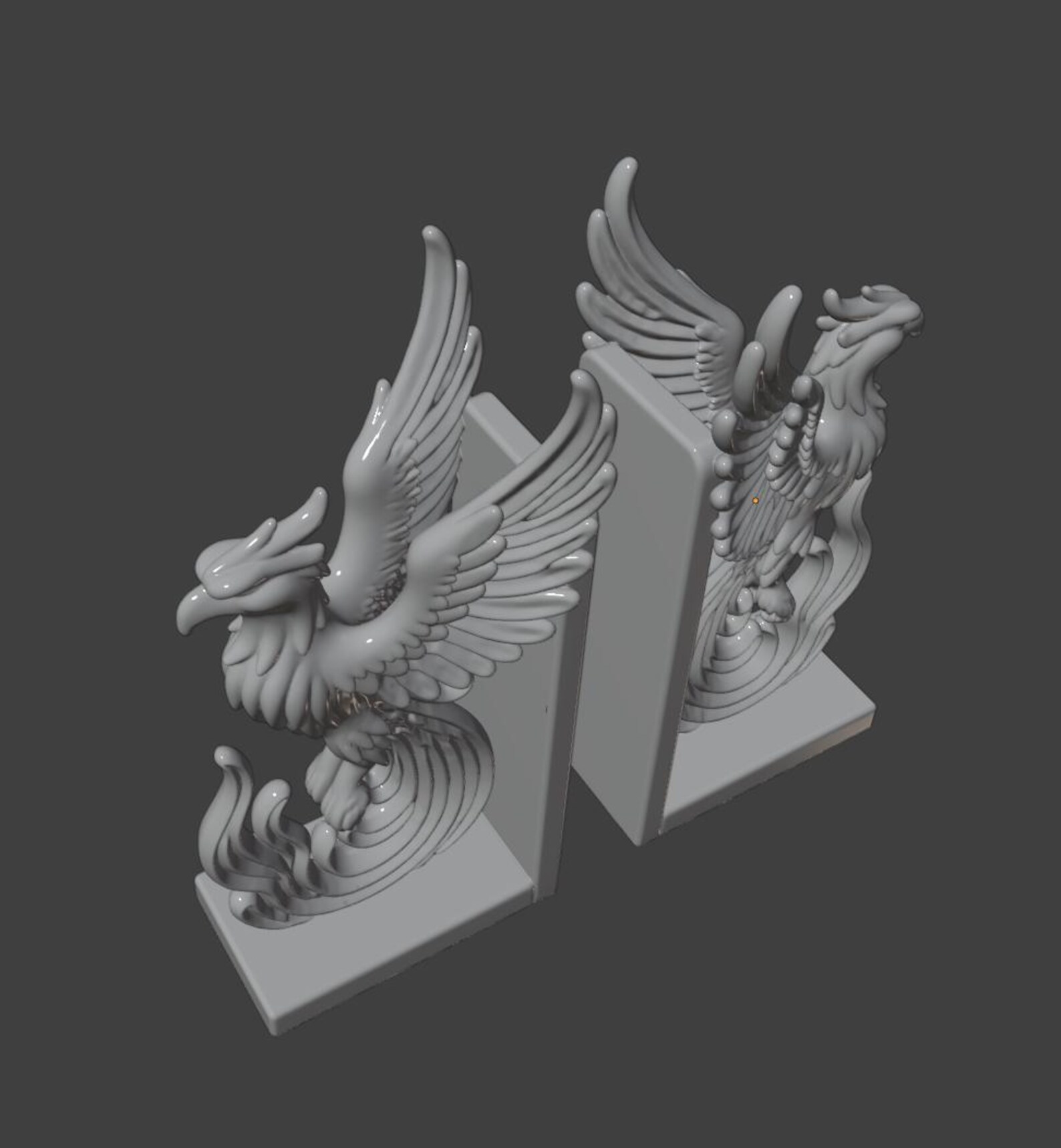 Phoenix Bookends - Fantasy Fire Bird Book Stoppers thumbnail 9