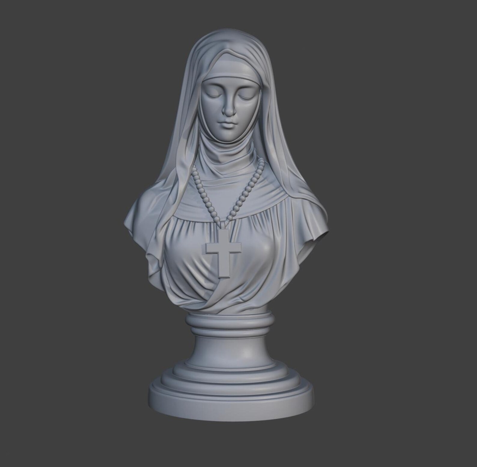 Silent Nun Bust Statuette thumbnail 6