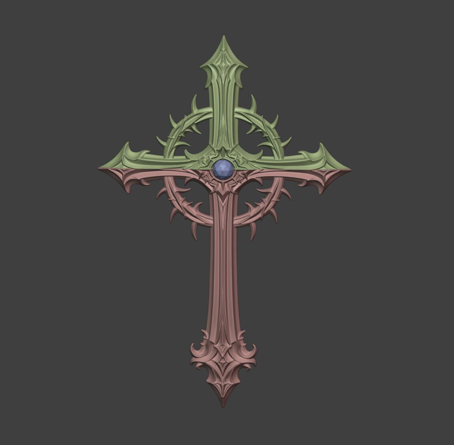 Gothic Thorn Cross, Medieval Fantasy Decor thumbnail 6