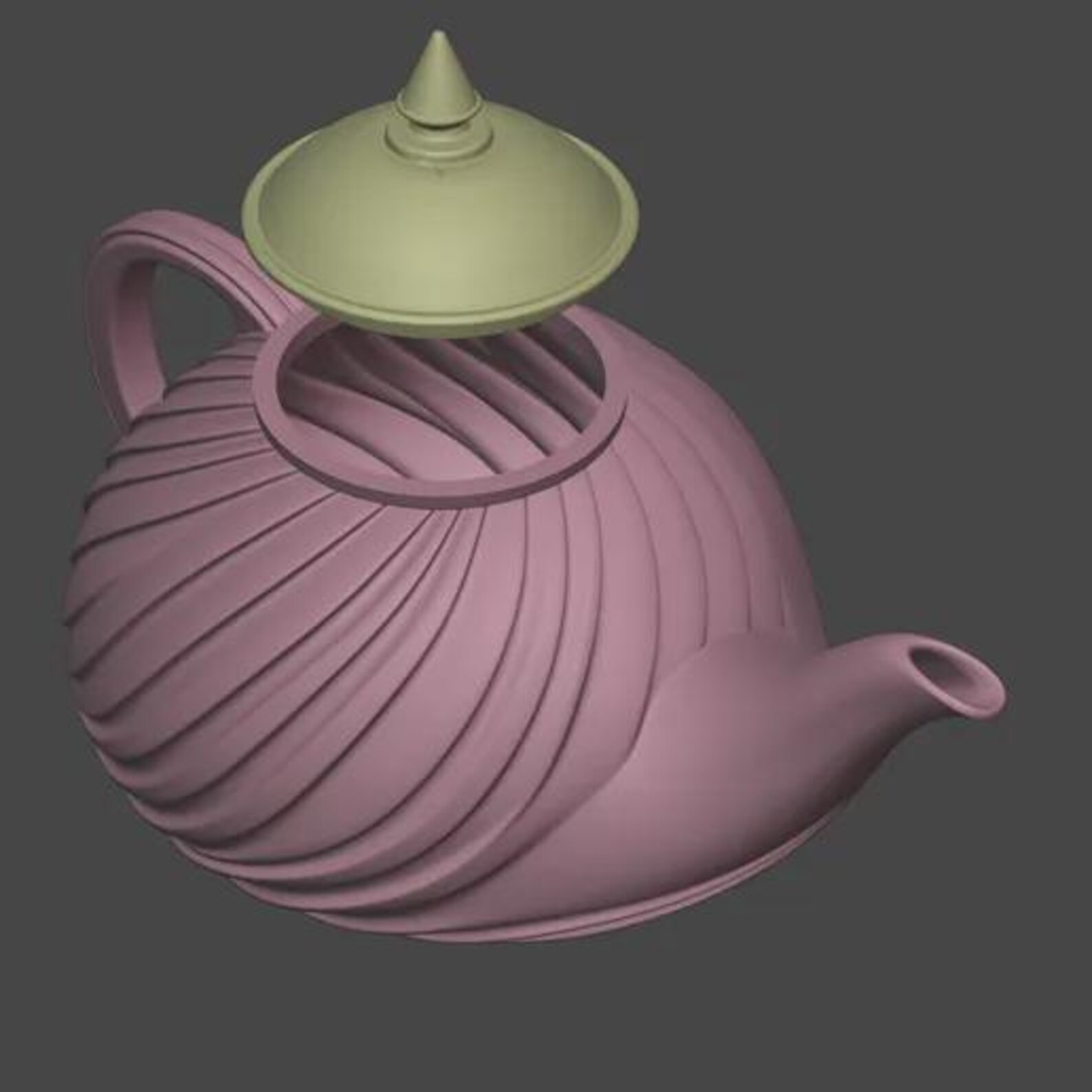 Art Deco Swirl Teapot, Decorative Home Object thumbnail 10