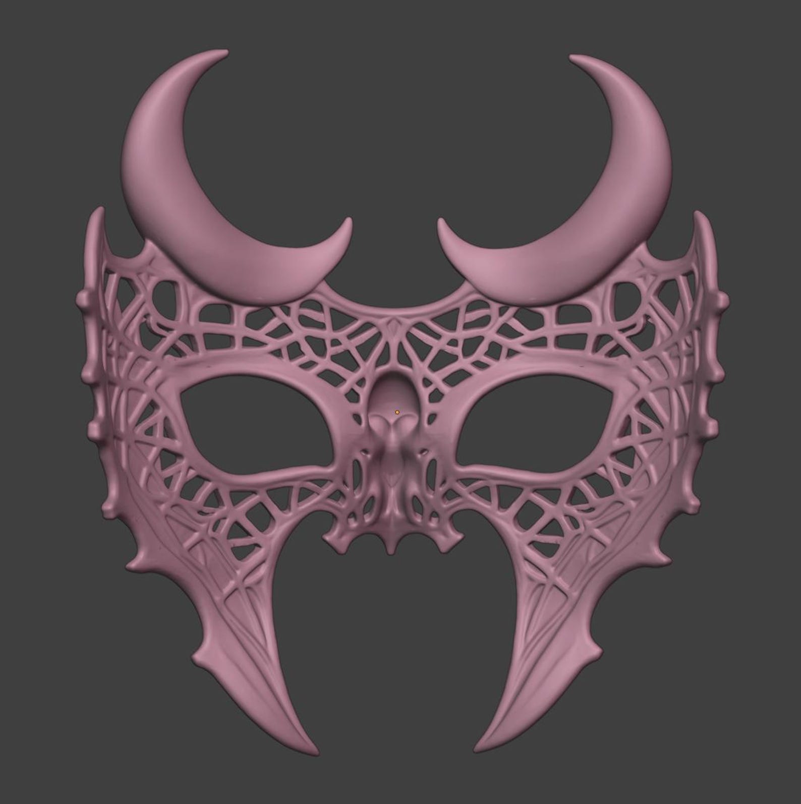 Moonveil Lattice Mask, Gothic Demon Mask thumbnail 9