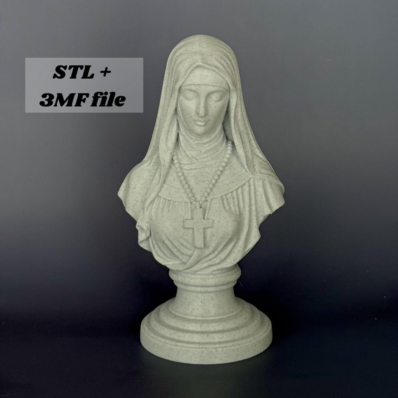 Silent Nun Bust Statuette