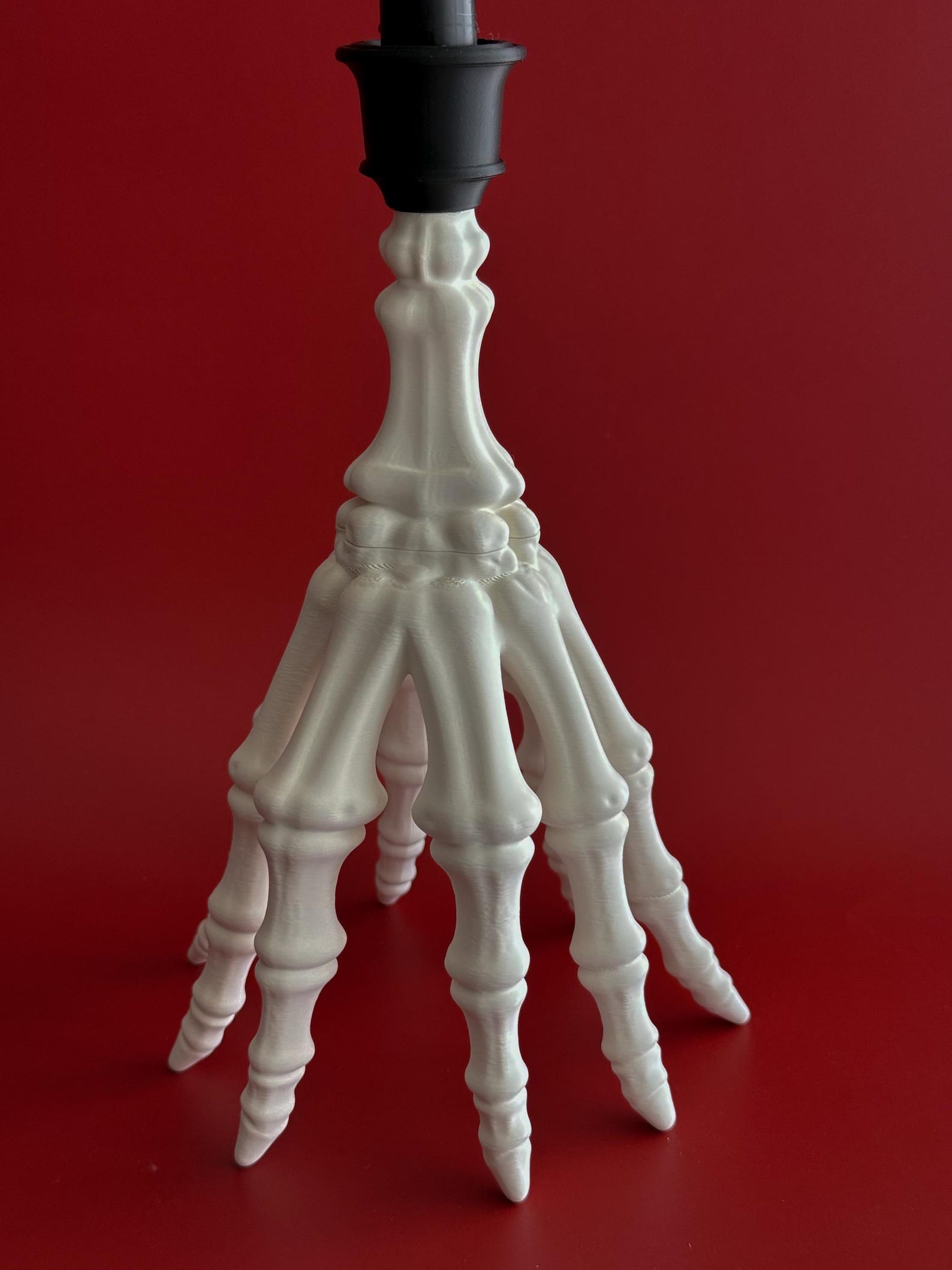 Skeleton Hand Candle Holder, Gothic Bone Candlestick Decor thumbnail 3