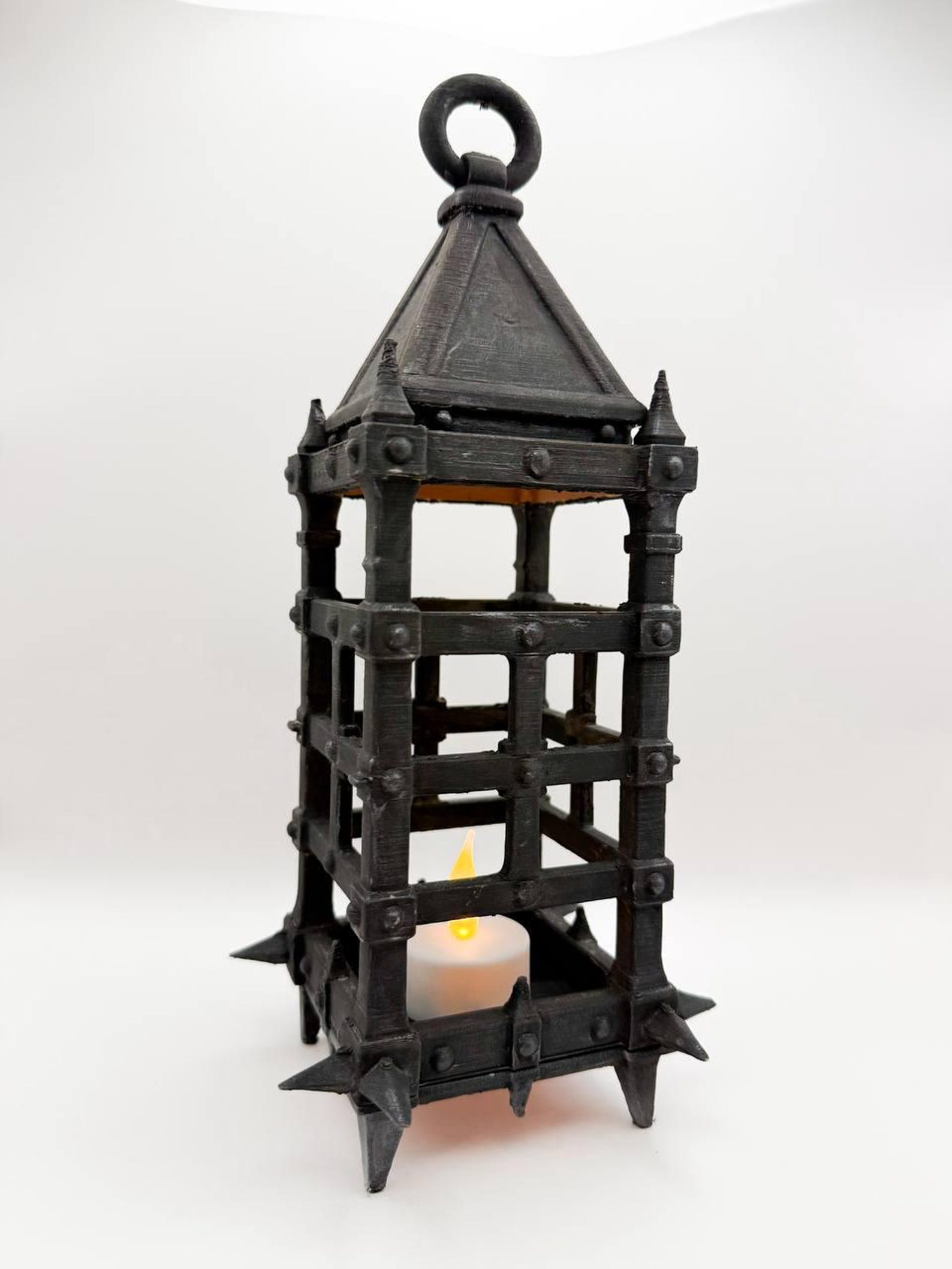 Medieval Lamp Cage - Gothic Lantern Cage Candle holder thumbnail 2