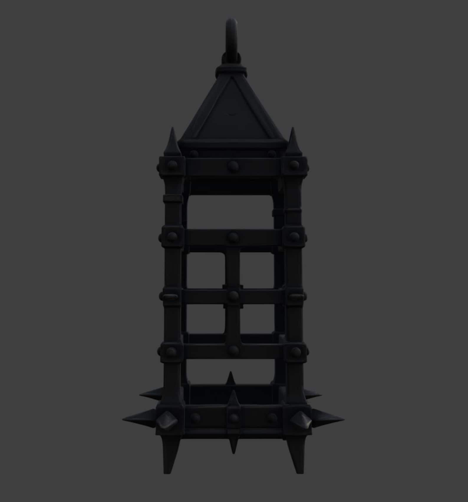 Medieval Lamp Cage - Gothic Lantern Cage Candle holder thumbnail 6