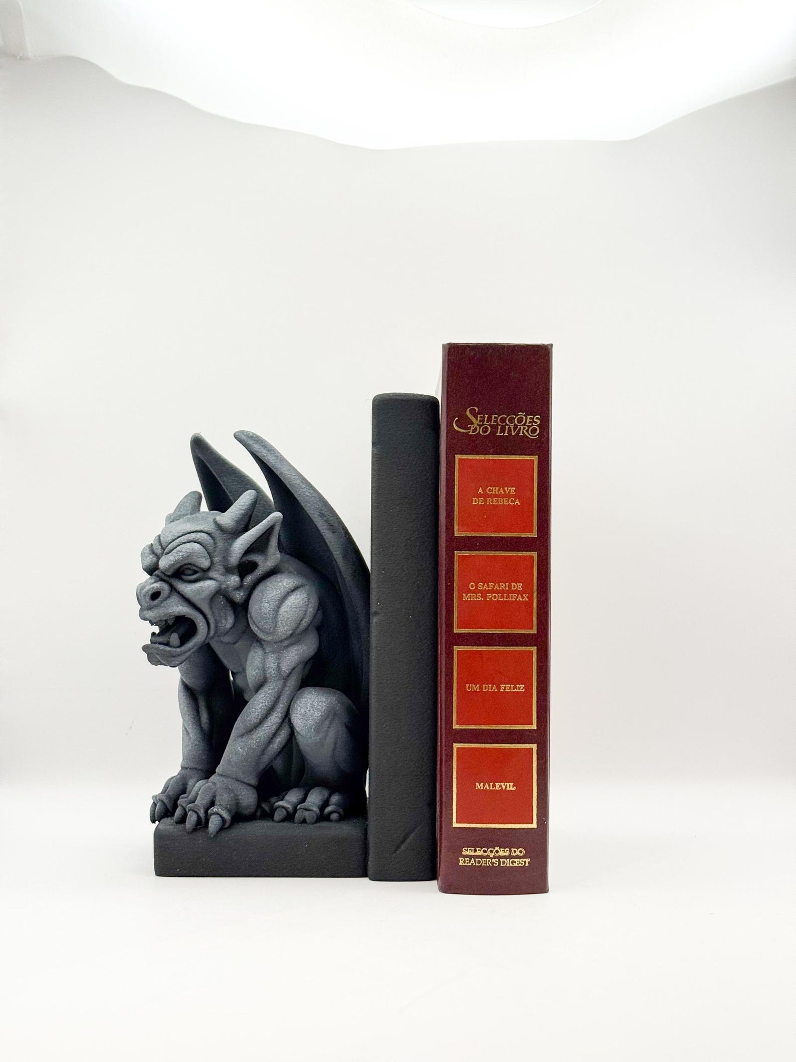 Gargoyle Bookends Statue, Gothic Book Holder
