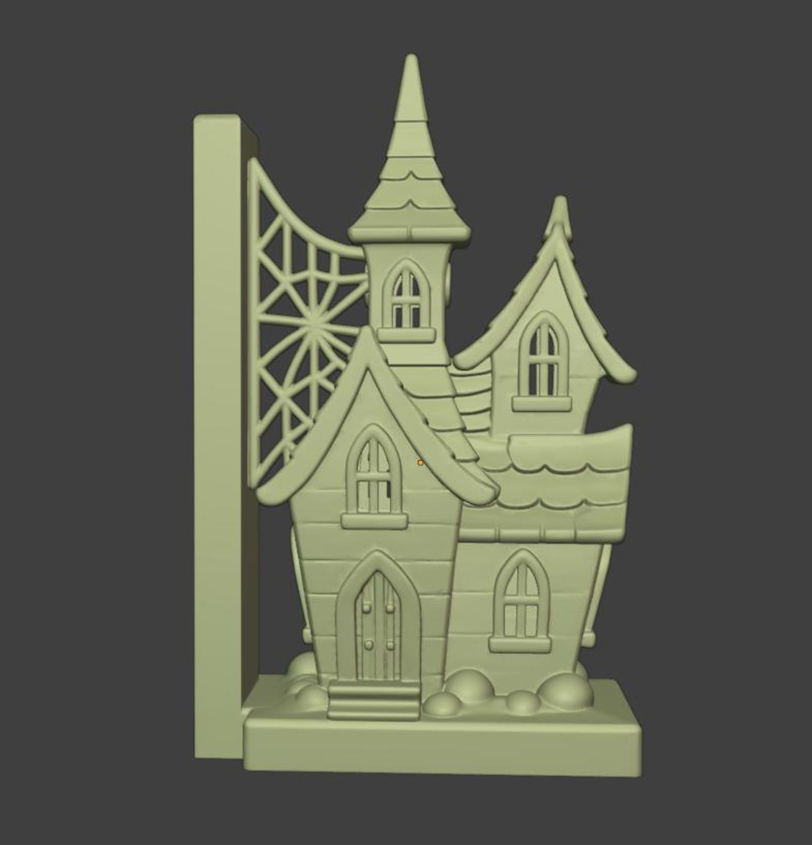 Witch House Bookend - Illuminated Gothic Bookend thumbnail 8