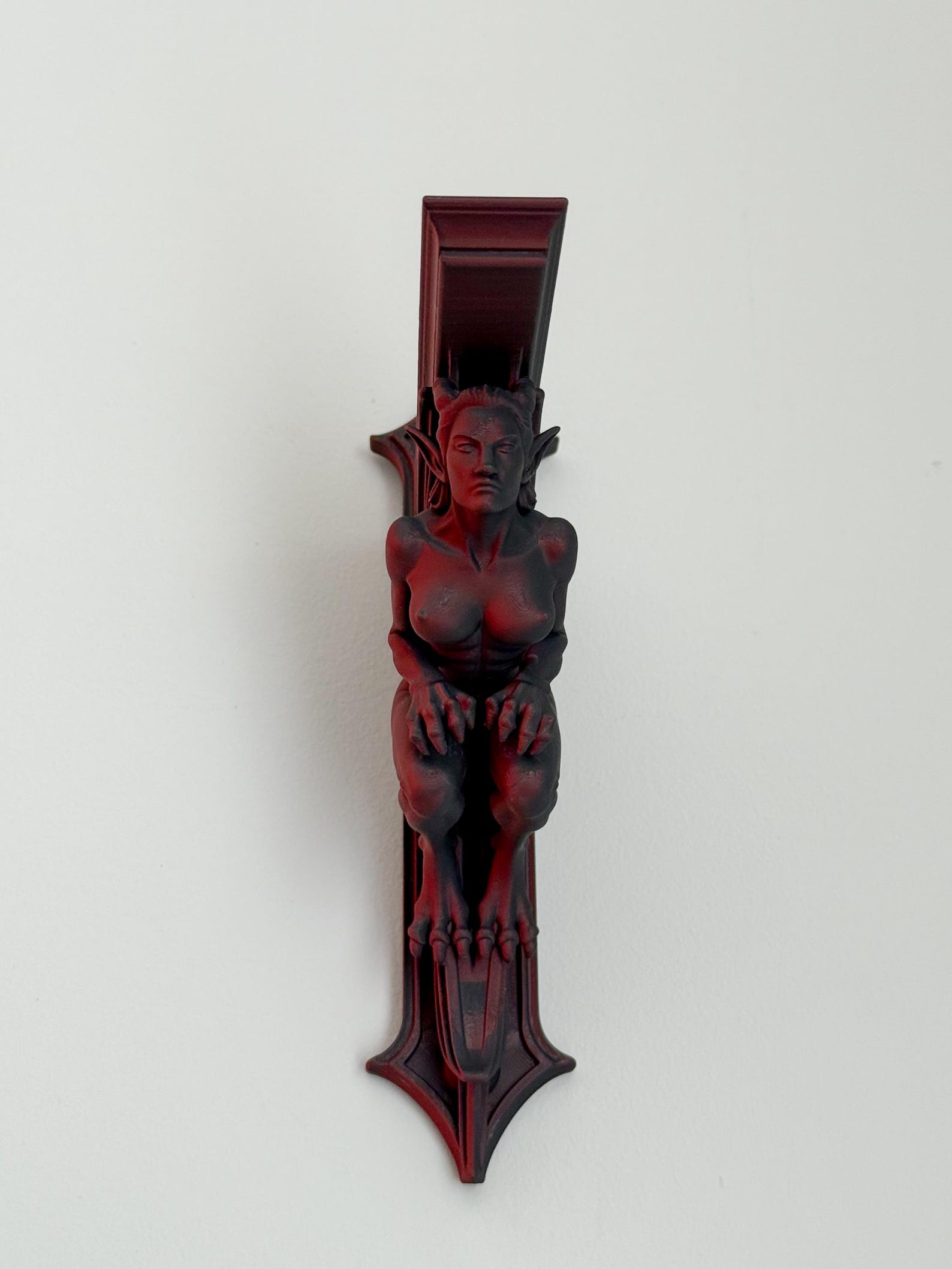 Female Gargoyle Shelf Bracket, Gothic Corbel Shelf Support thumbnail 3