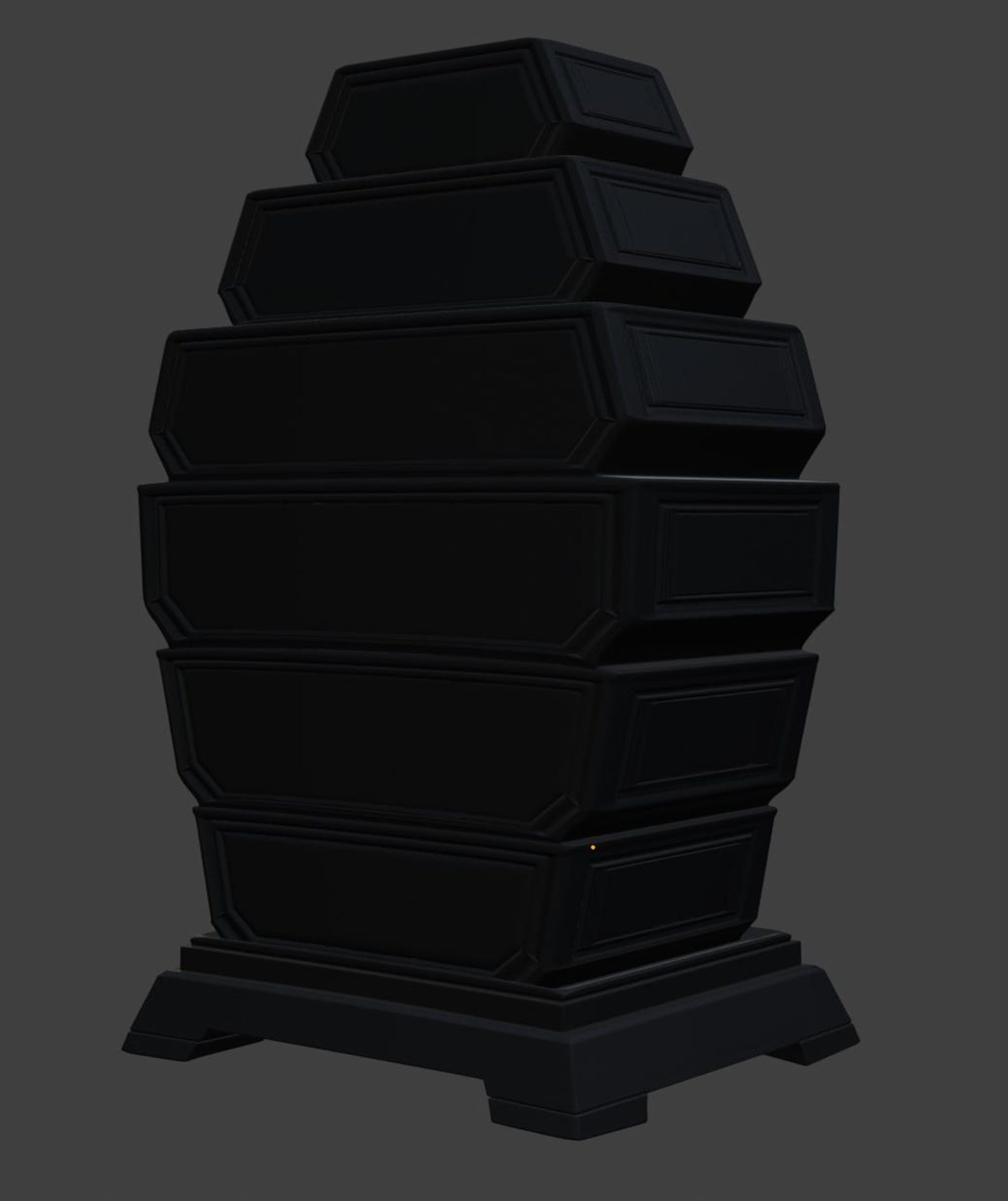 Mini Gothic Coffin Dresser, Functional Jewelry Box thumbnail 7