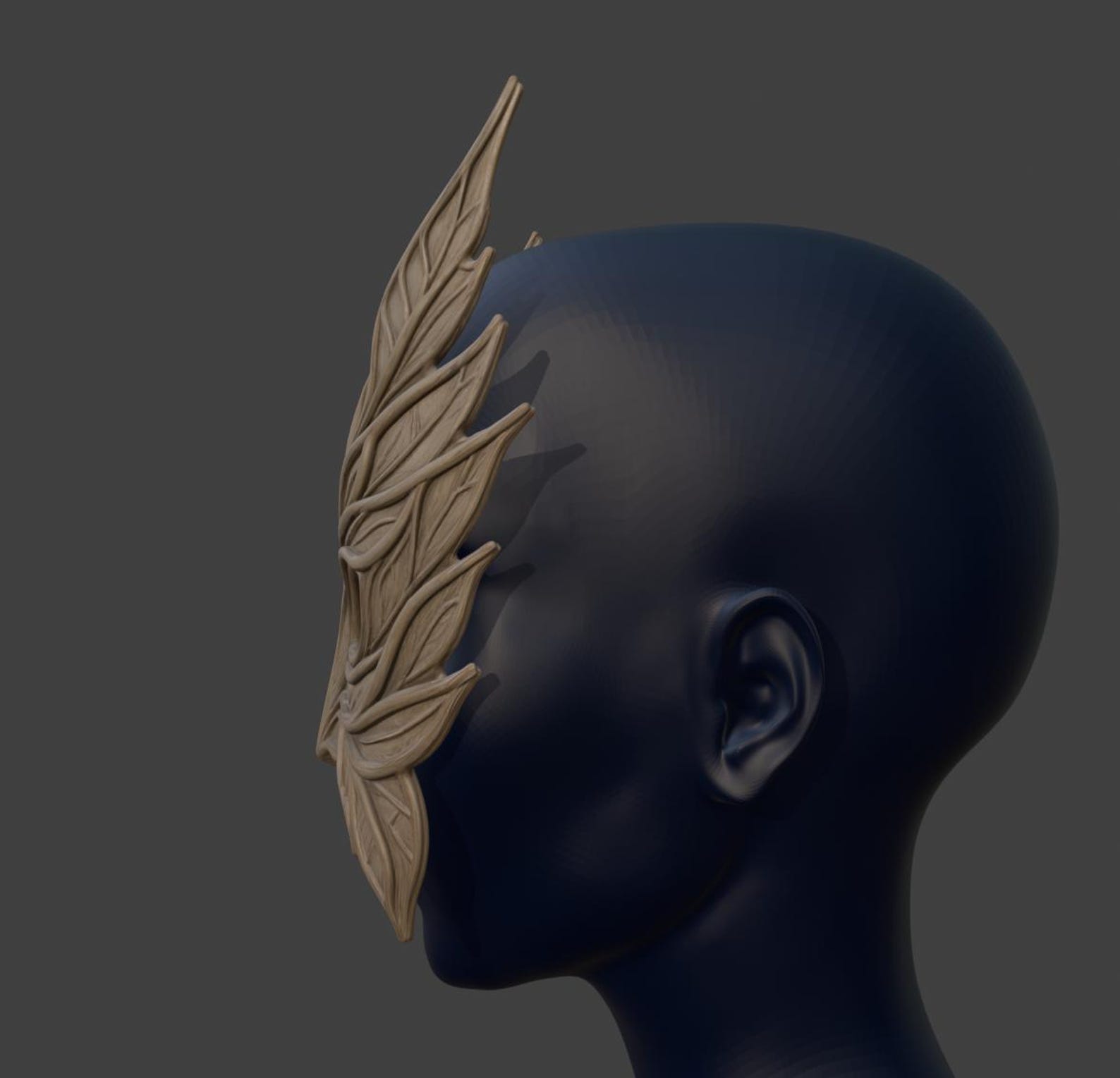 Elven Moonleaf Eye Mask - Cosplay Elf Mask thumbnail 6