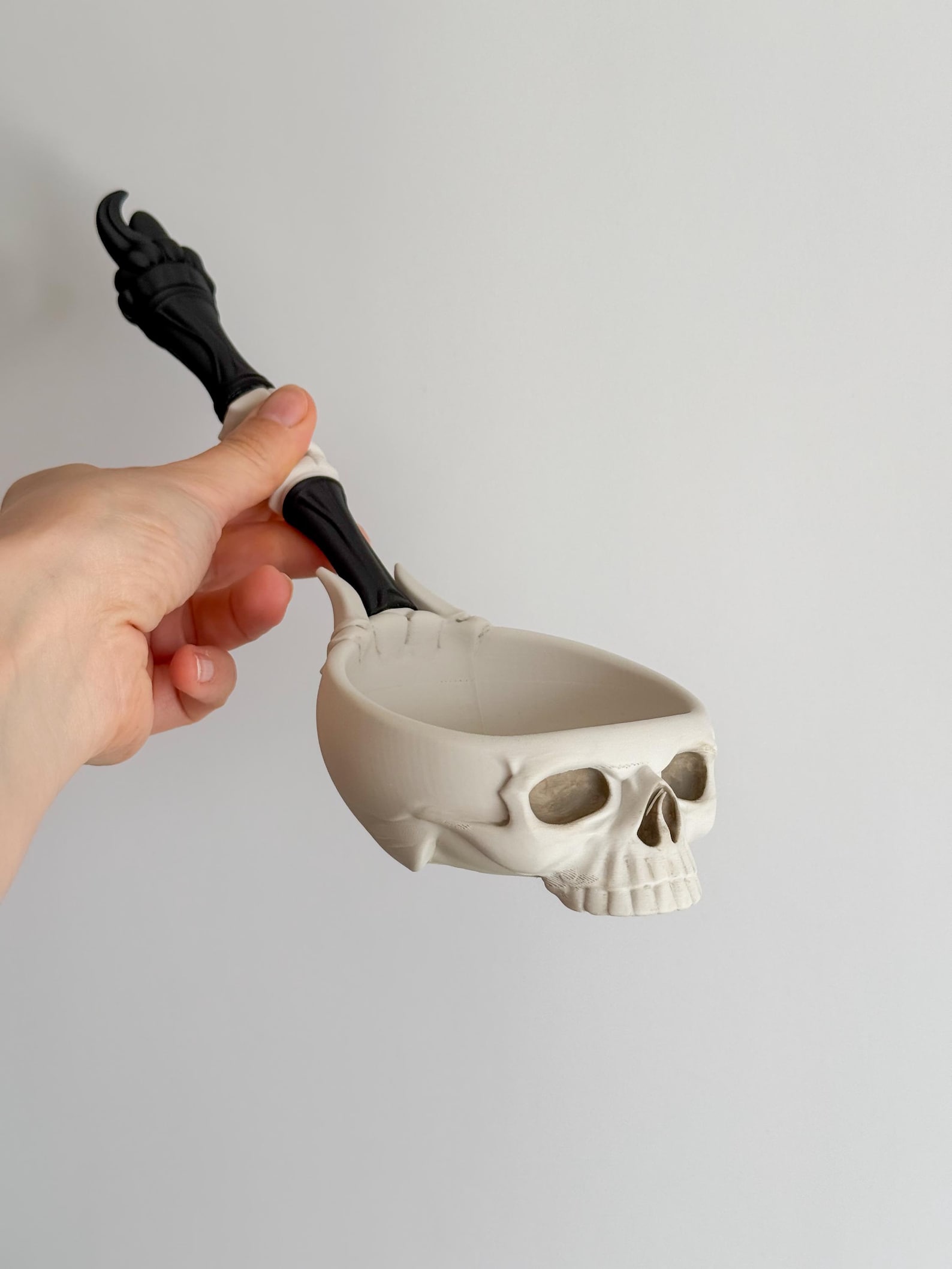 Necromancer Skull Ladle, Gothic Ritual Spoon thumbnail 3