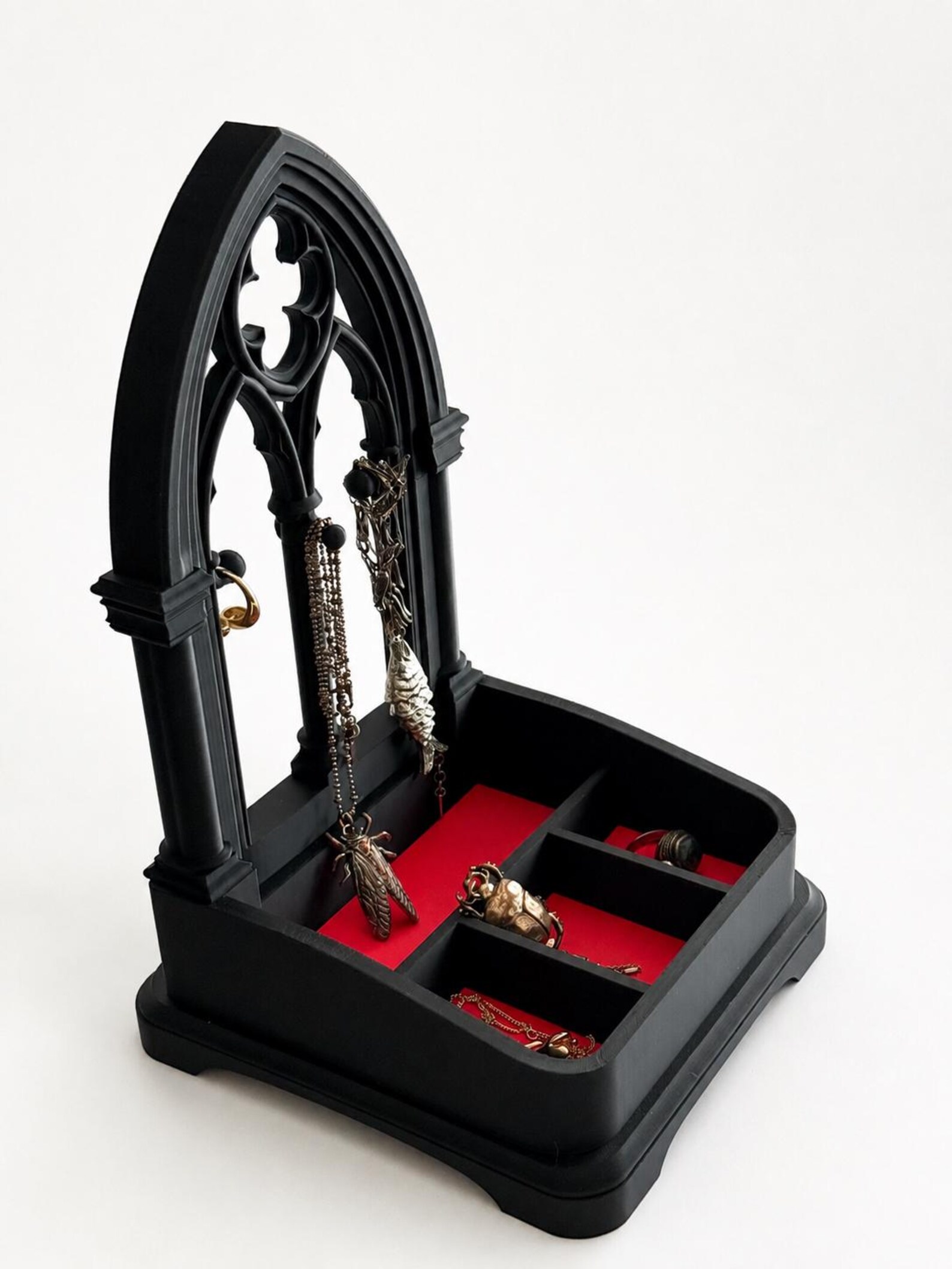 Gothic Jewelry Organizer / Dark Academia Ring & Earring Stand thumbnail 4