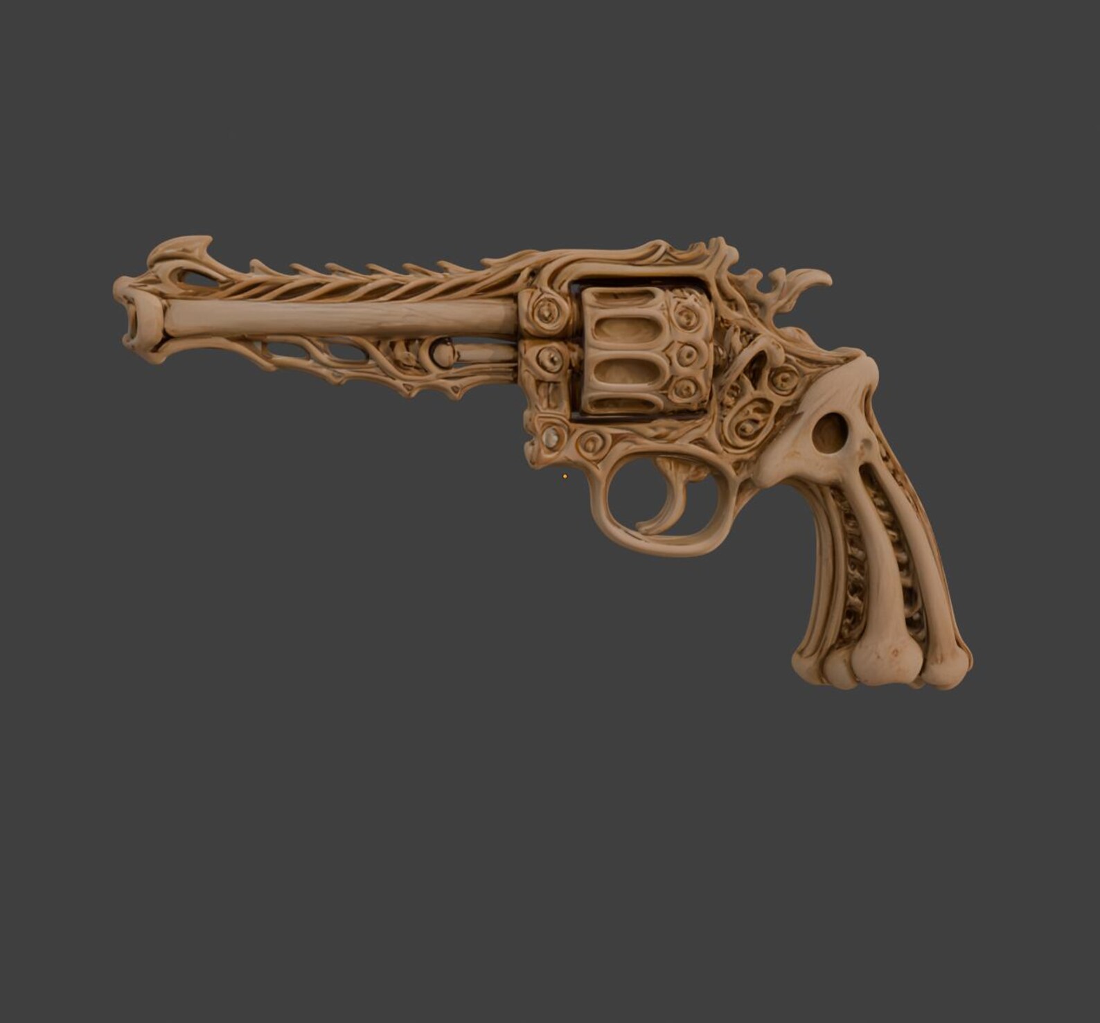 Bone Revolver / Gothic Fantasy Gun Prop thumbnail 3